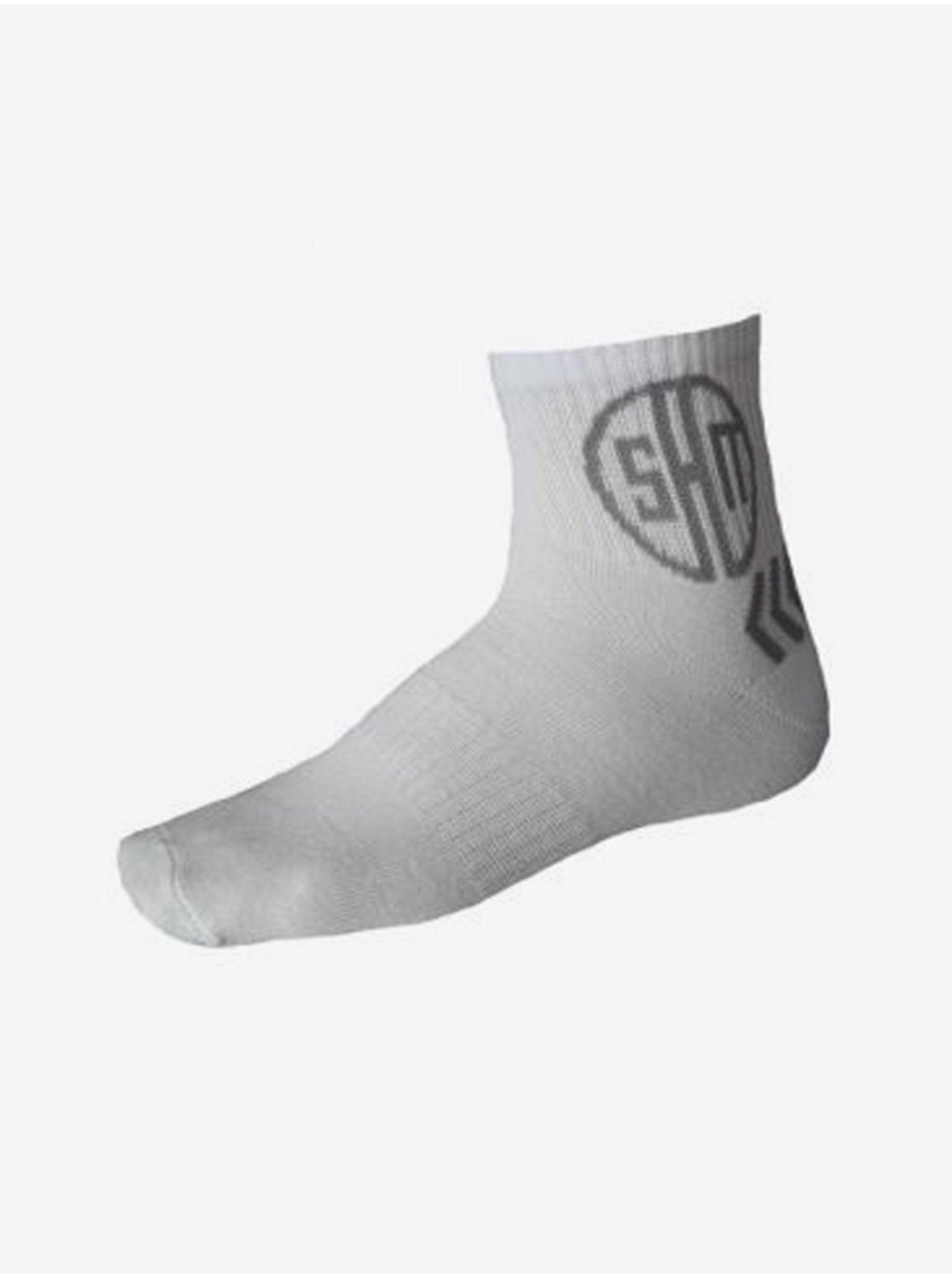 Levně Bílé sportovní unisex ponožky SAM 73