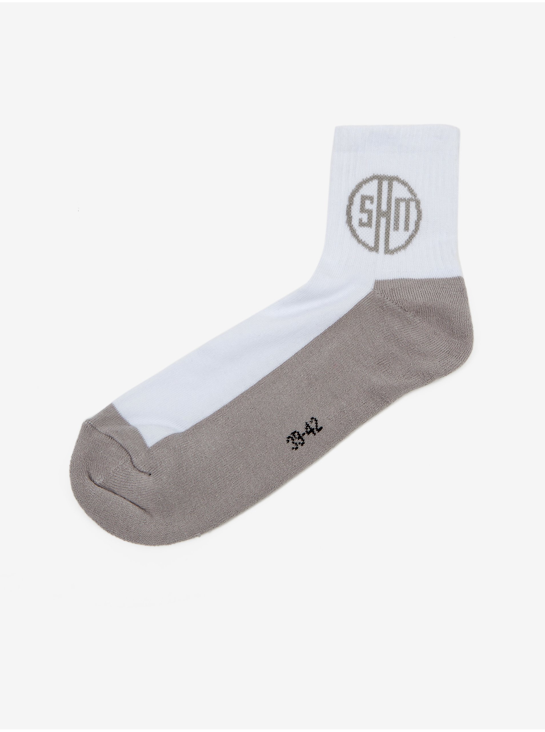 Levně Šedo-bílé ponožky SAM 73