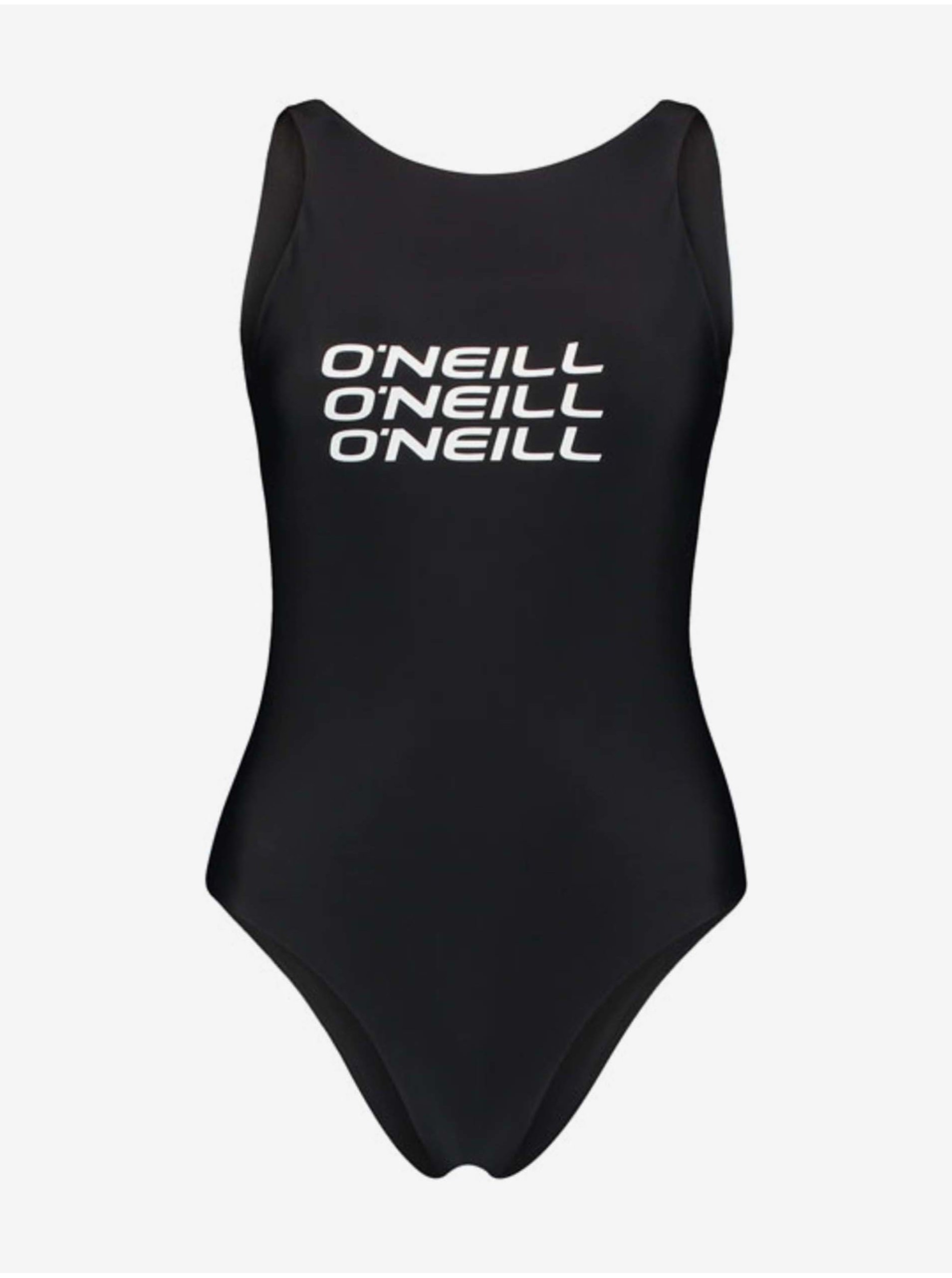 Lacno Čierne dámske jednodielne plavky O'Neill PW NOOS LOGO BATHINGSUIT