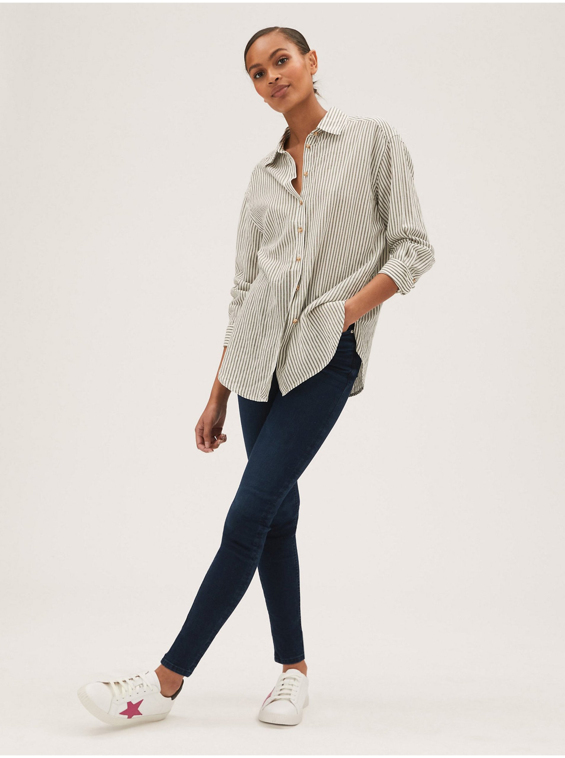 E-shop Přiléhavé džíny střihu Ivy Marks & Spencer modrá