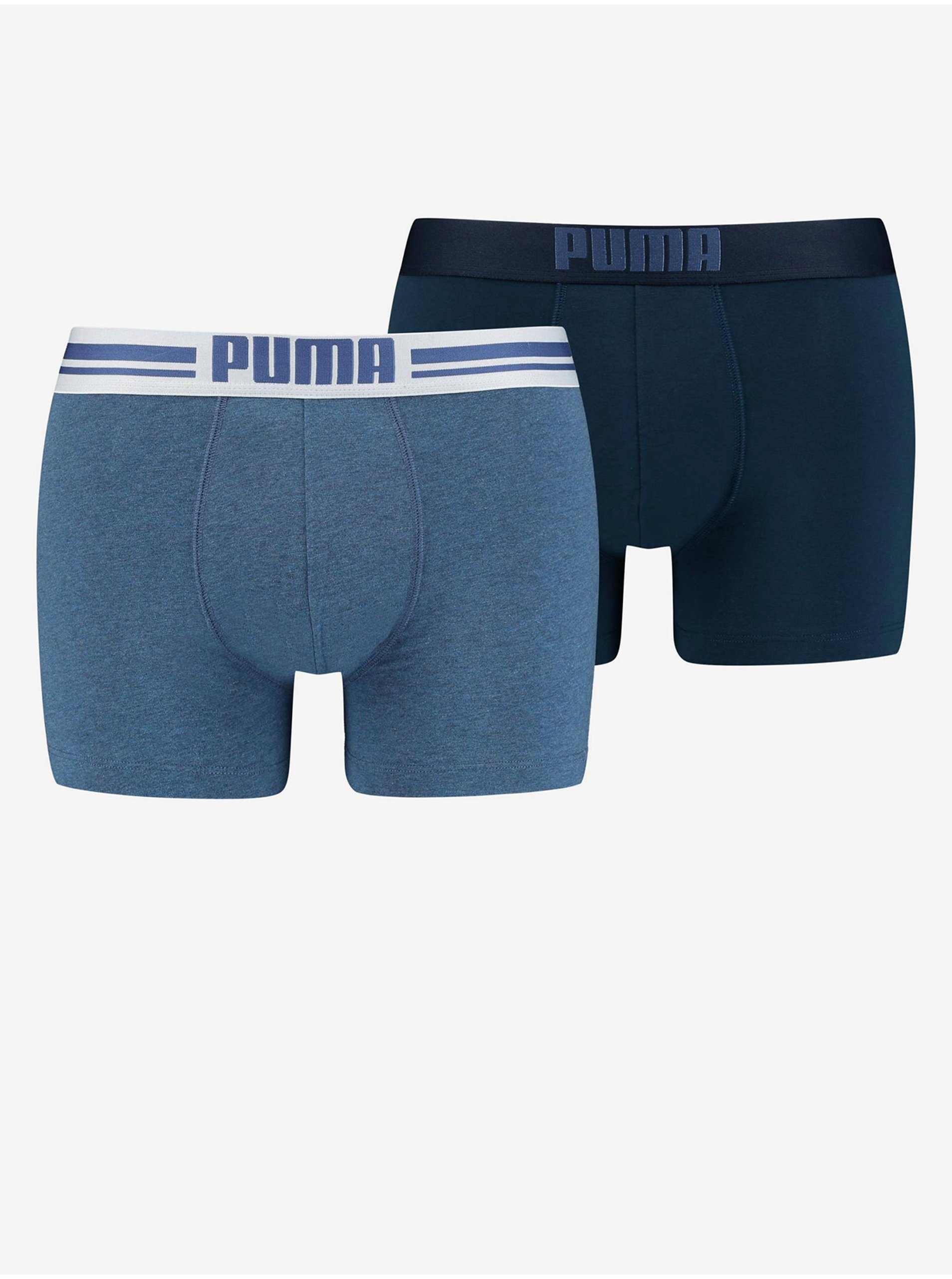 Levně Sada dvou pánských boxerek v tmavě modré a modré barvě Puma