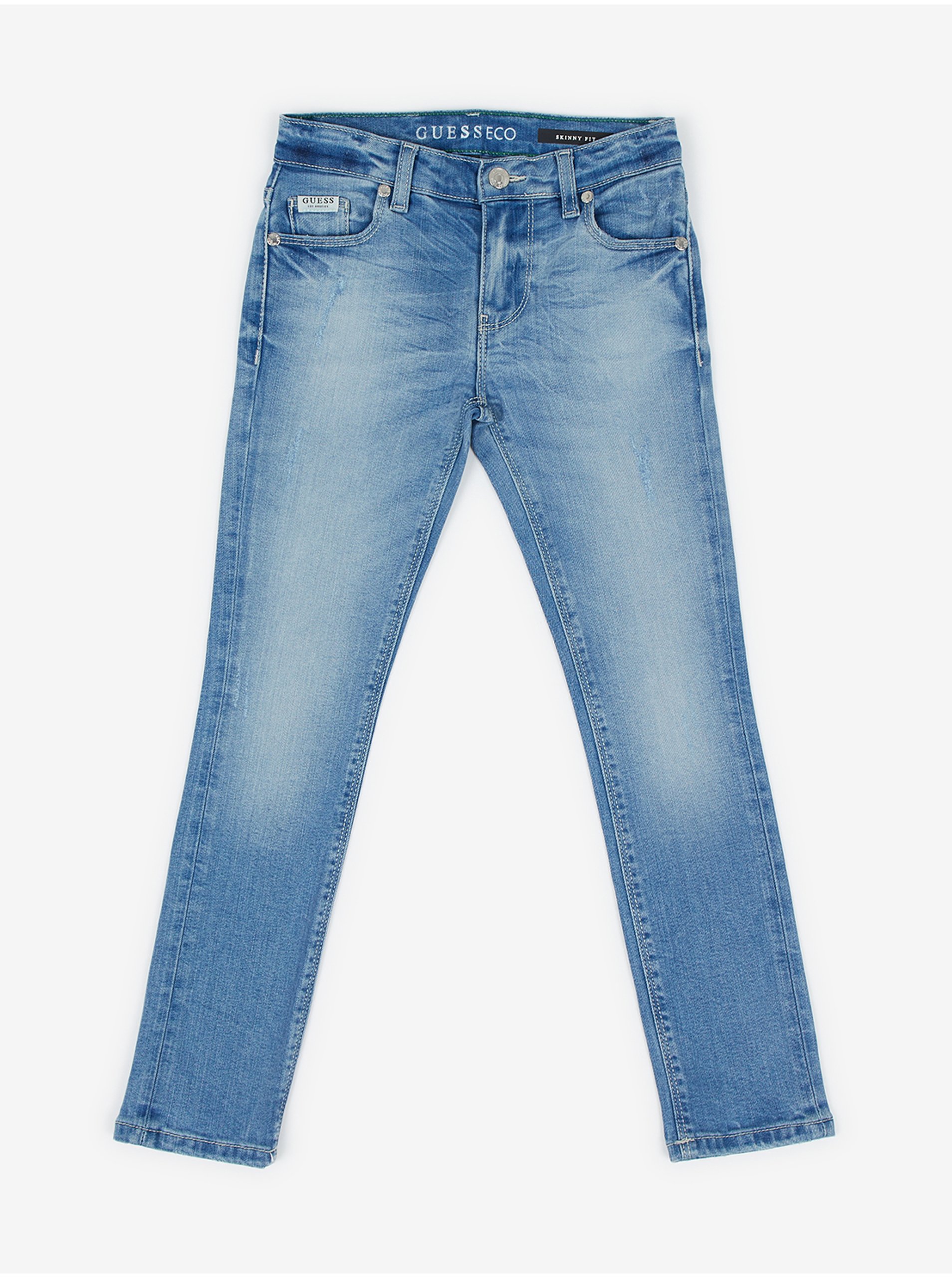 E-shop Světle modré holčičí skinny fit džíny Guess