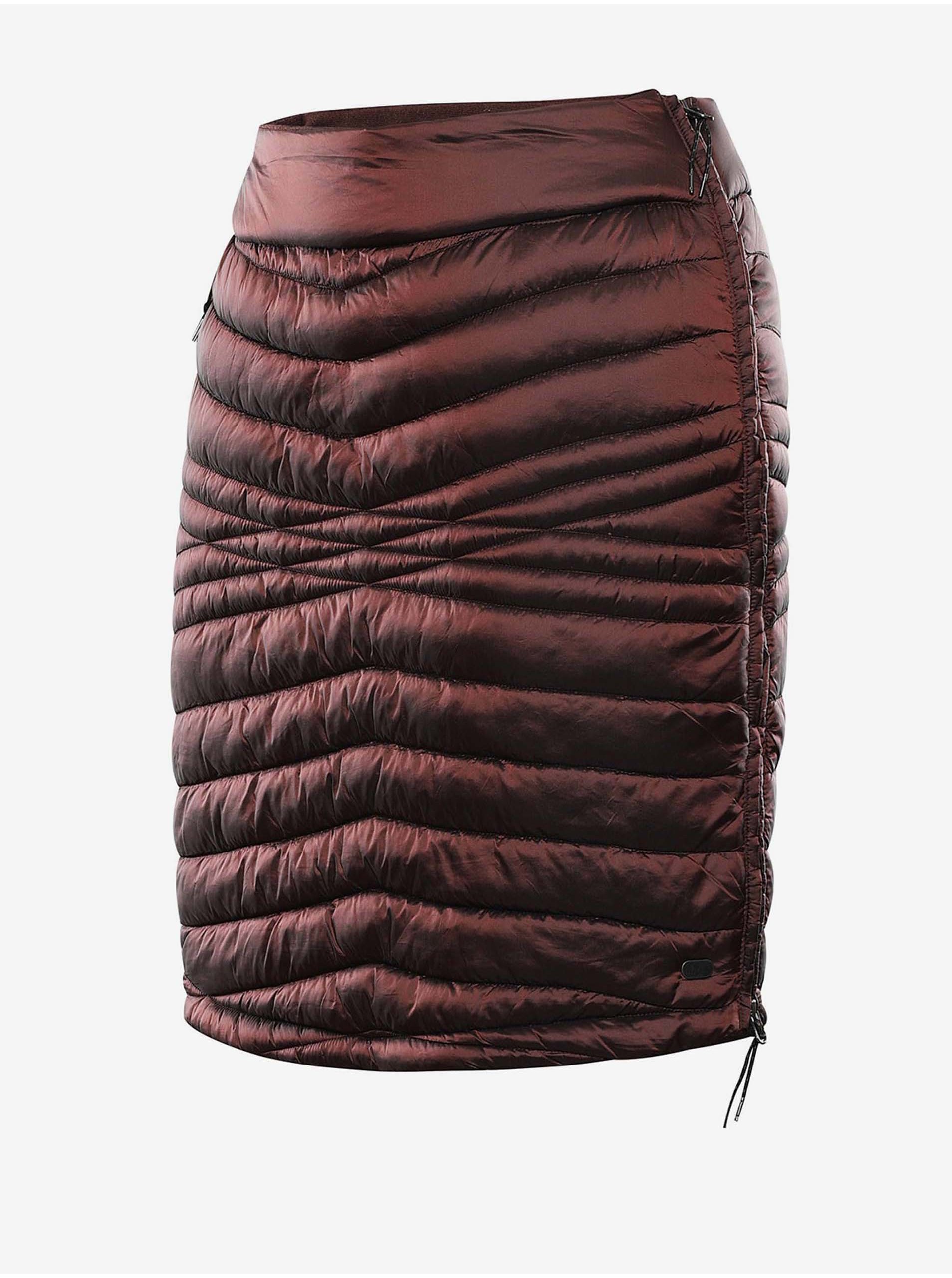 E-shop Hnědá dámská prošívaná sukně Alpine Pro ELMARA 2