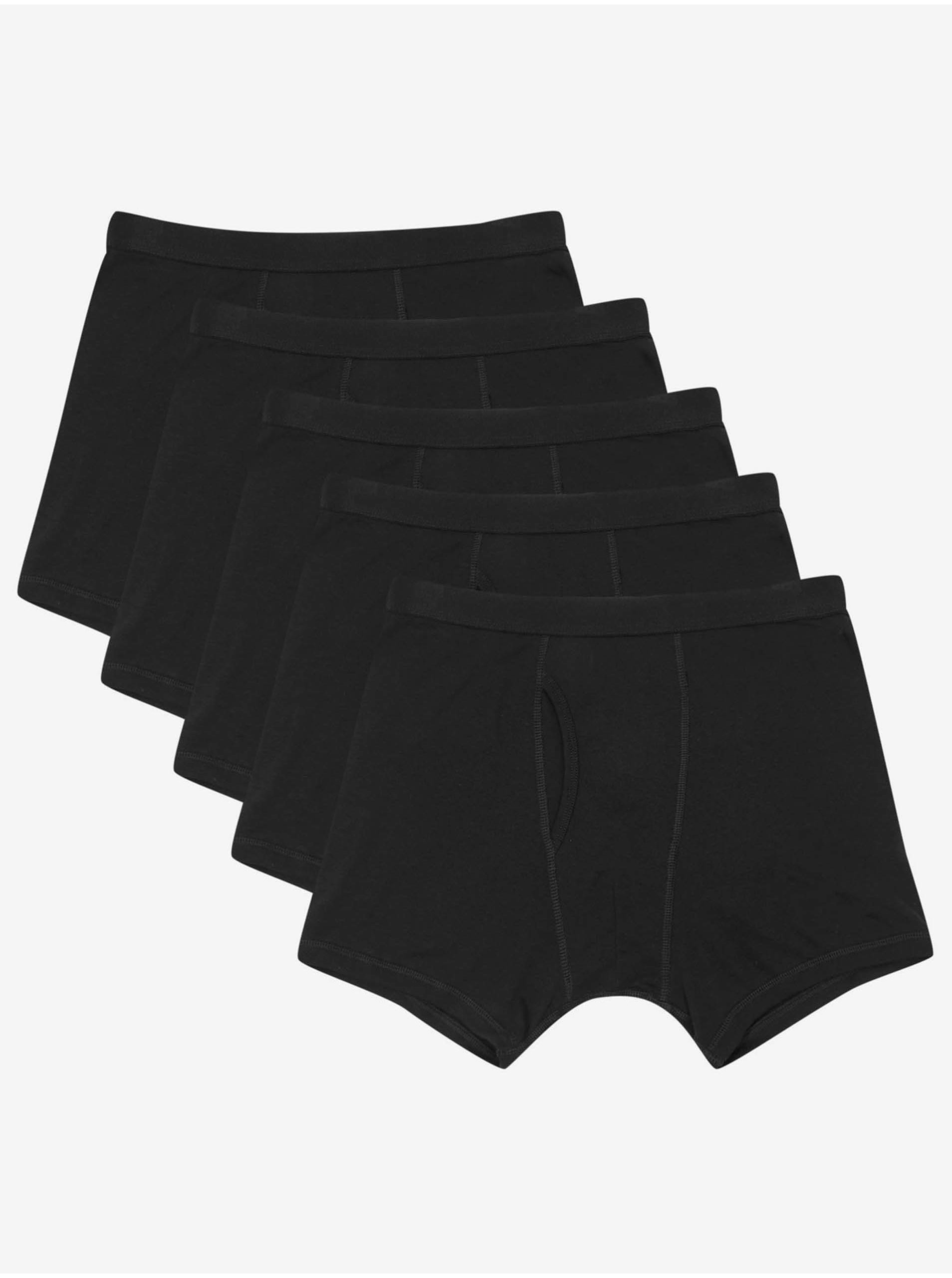 Lacno Sada piatich pánskych boxerok v čiernej farbe Marks & Spencer