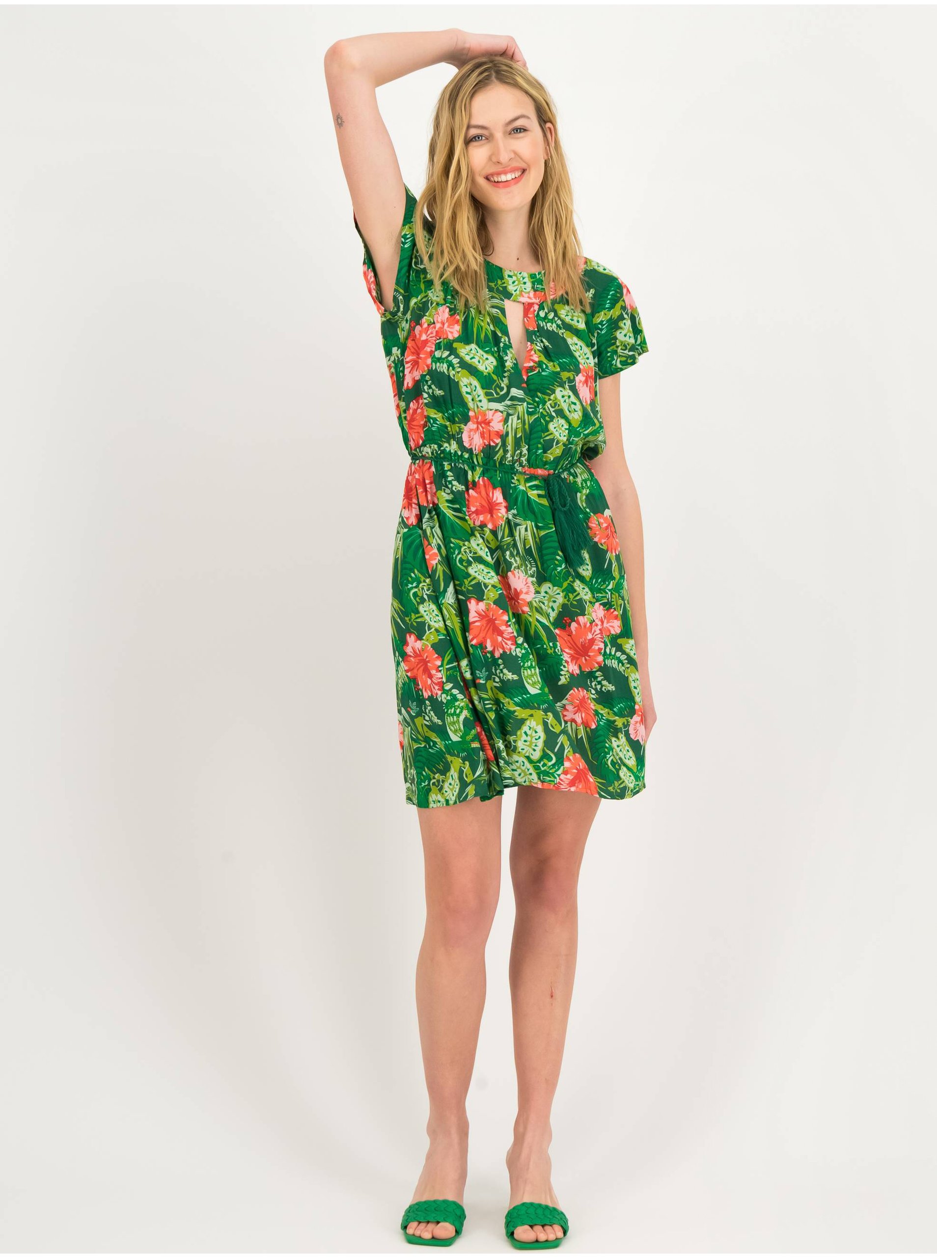 E-shop Zelené květované šaty Blutsgeschwister