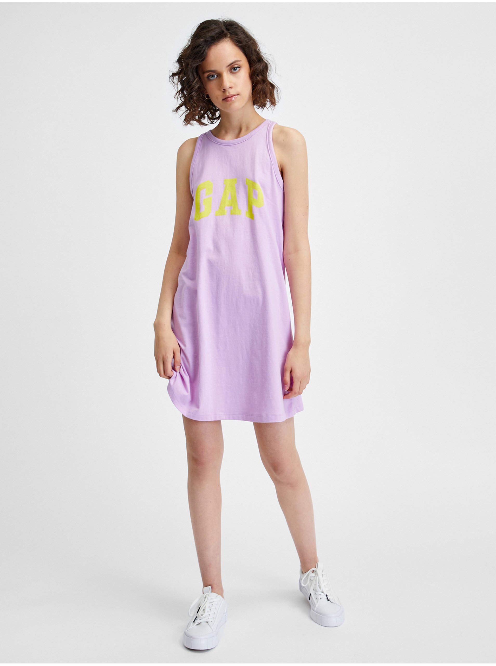 E-shop Světle fialové dámské krátké šaty GAP