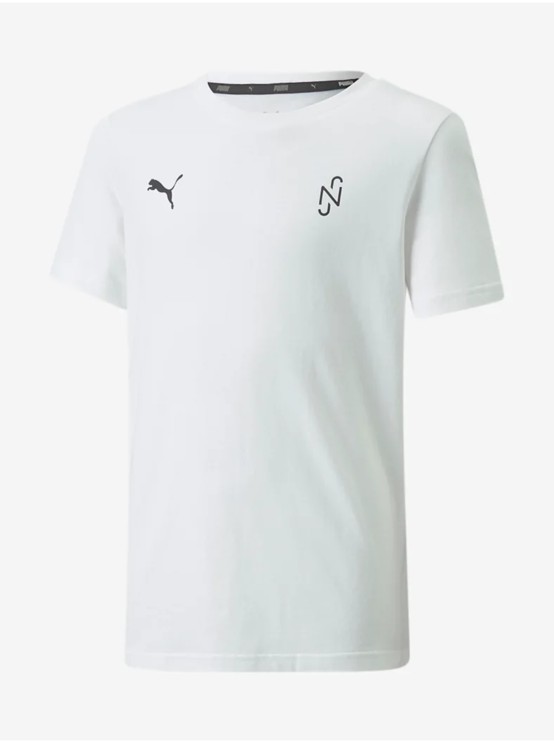 Lacno Biele chlapčenské športové tričko s potlačou na chrbte Puma Neymar