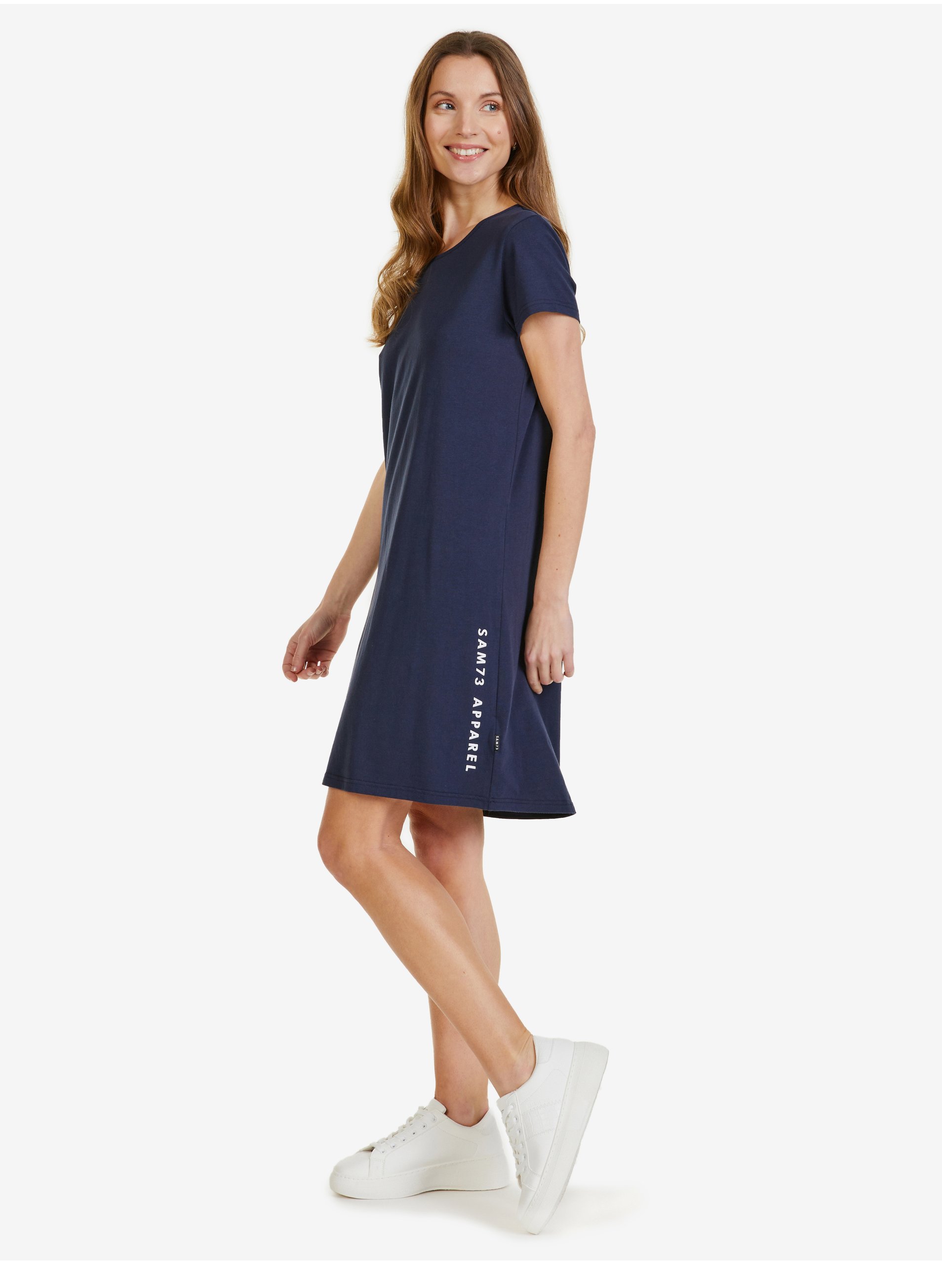 E-shop Tmavě modré dámské šaty SAM 73 Kirsten