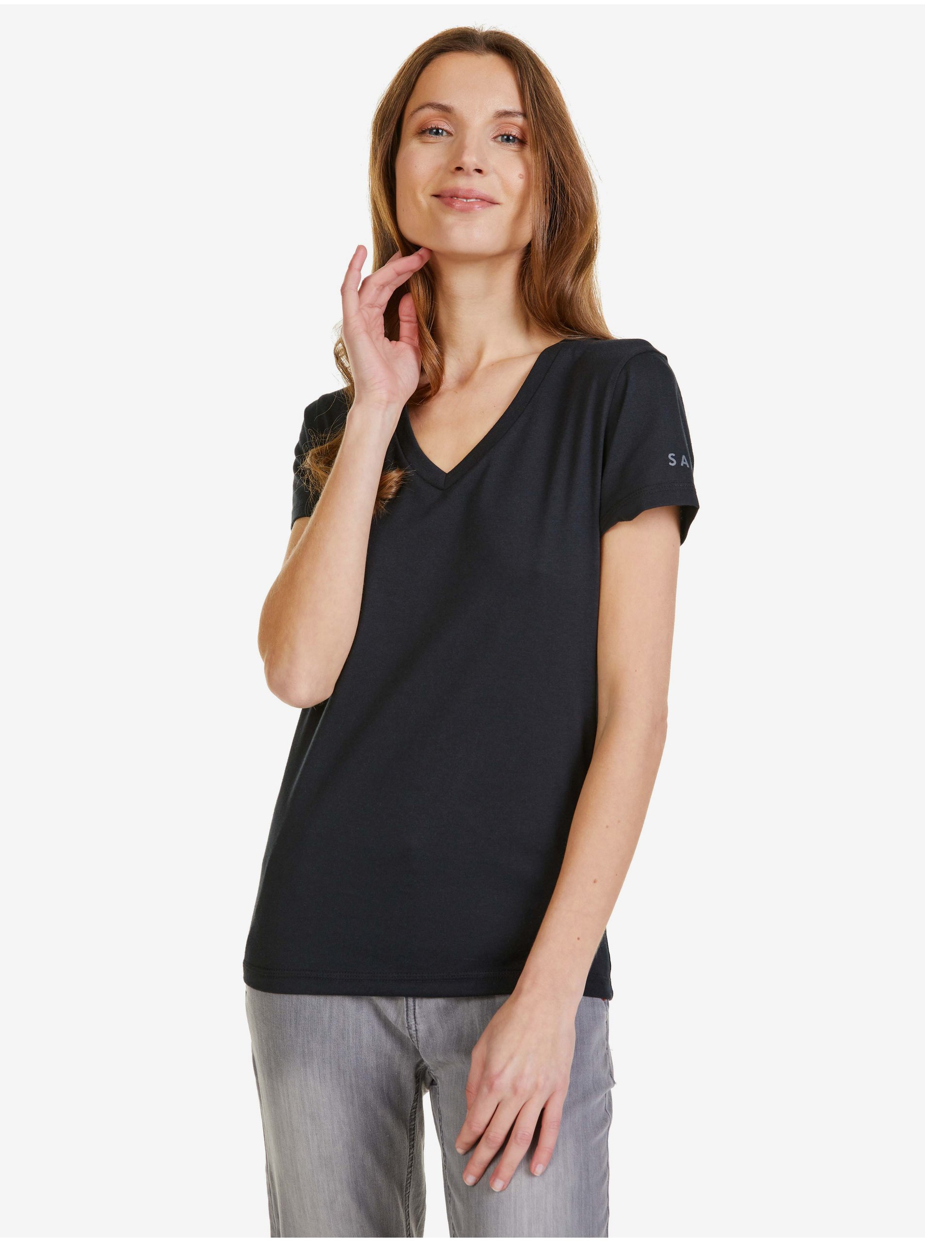 E-shop Černé dámské tričko SAM 73 Claudia