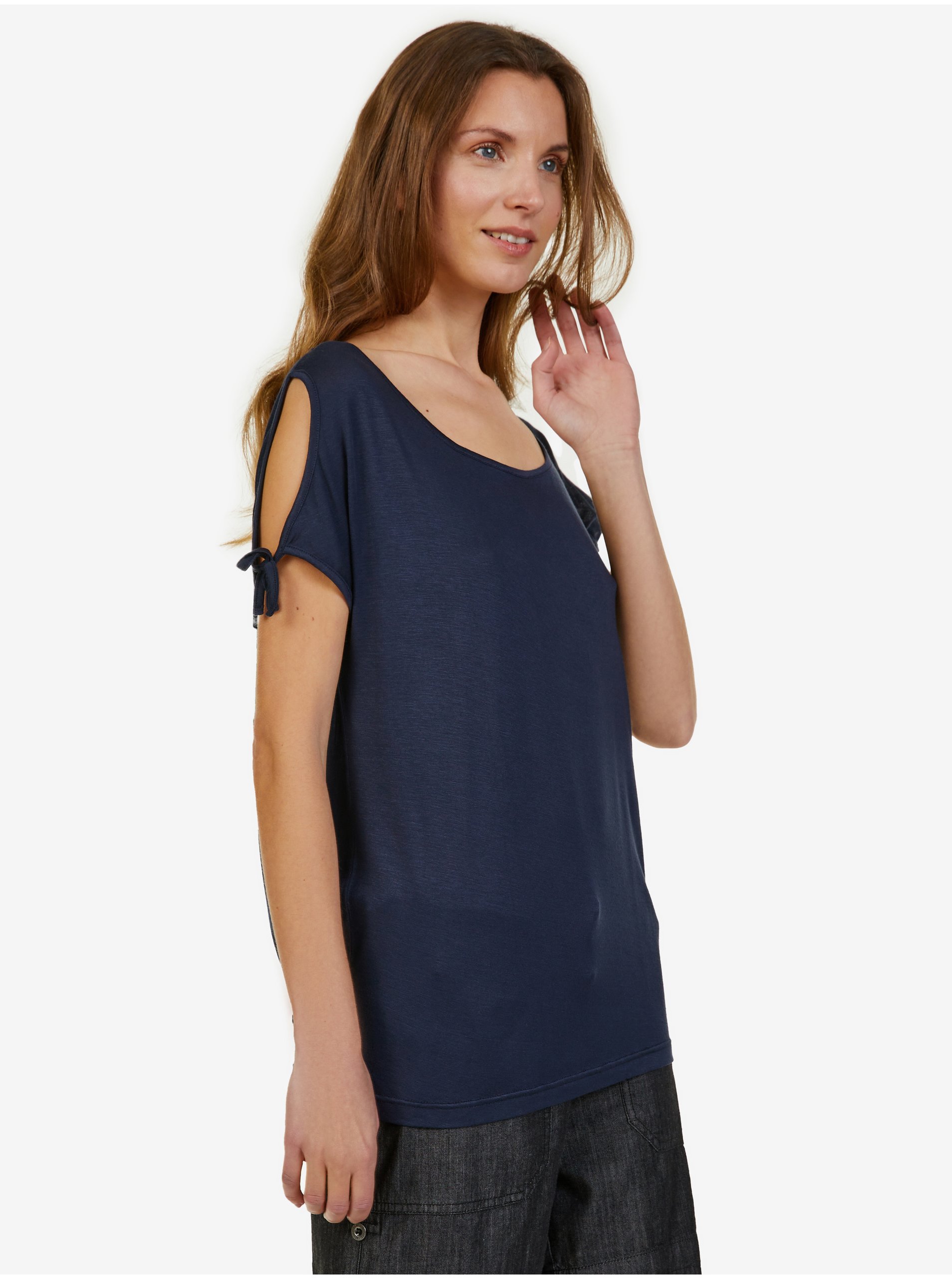E-shop Tmavě modré dámské tričko SAM 73 Felicia
