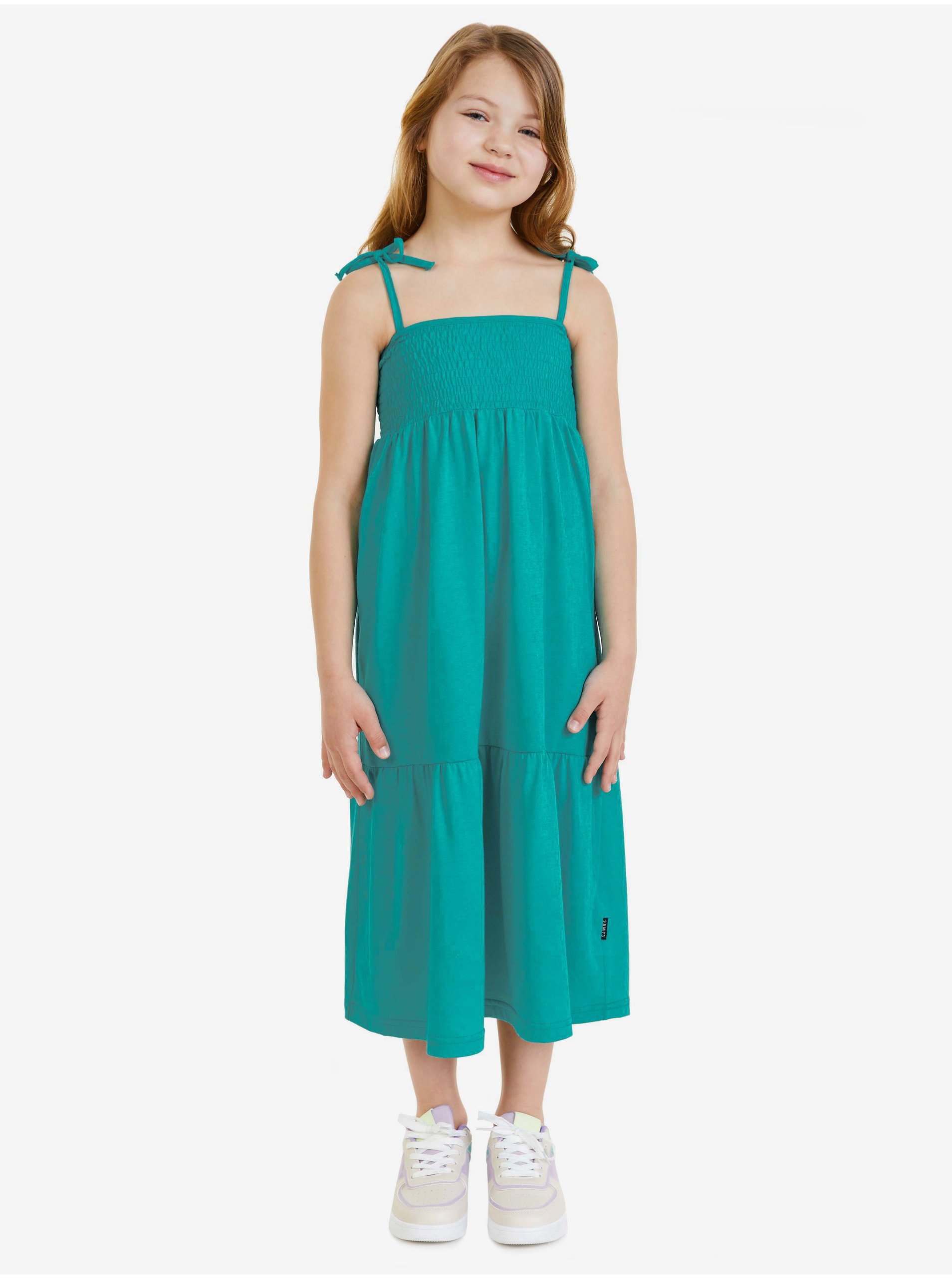 Levně Petrolejové holčičí šaty SAM 73 Charity