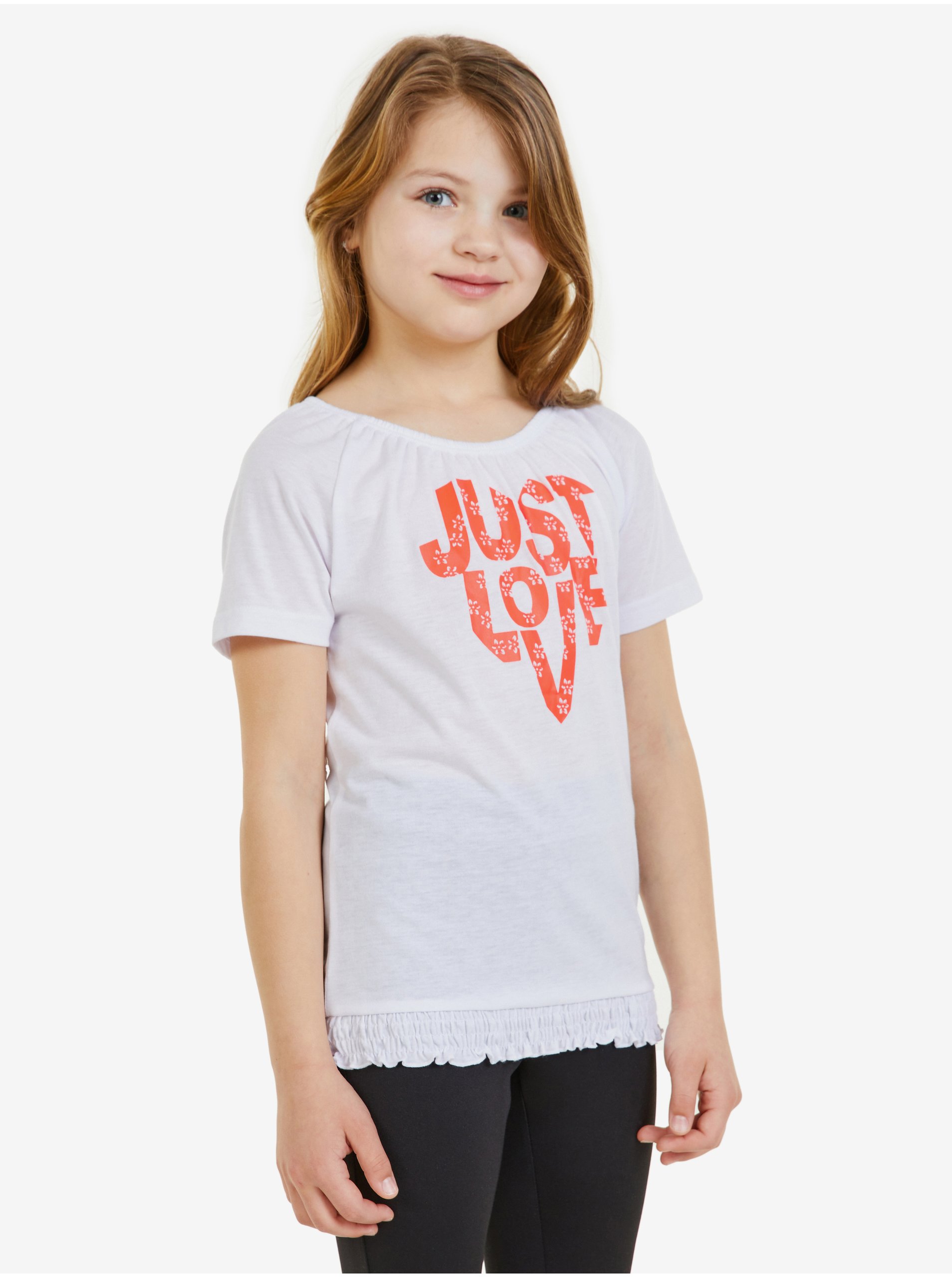 E-shop Biele dievčenské tričko SAM 73 Jaylene