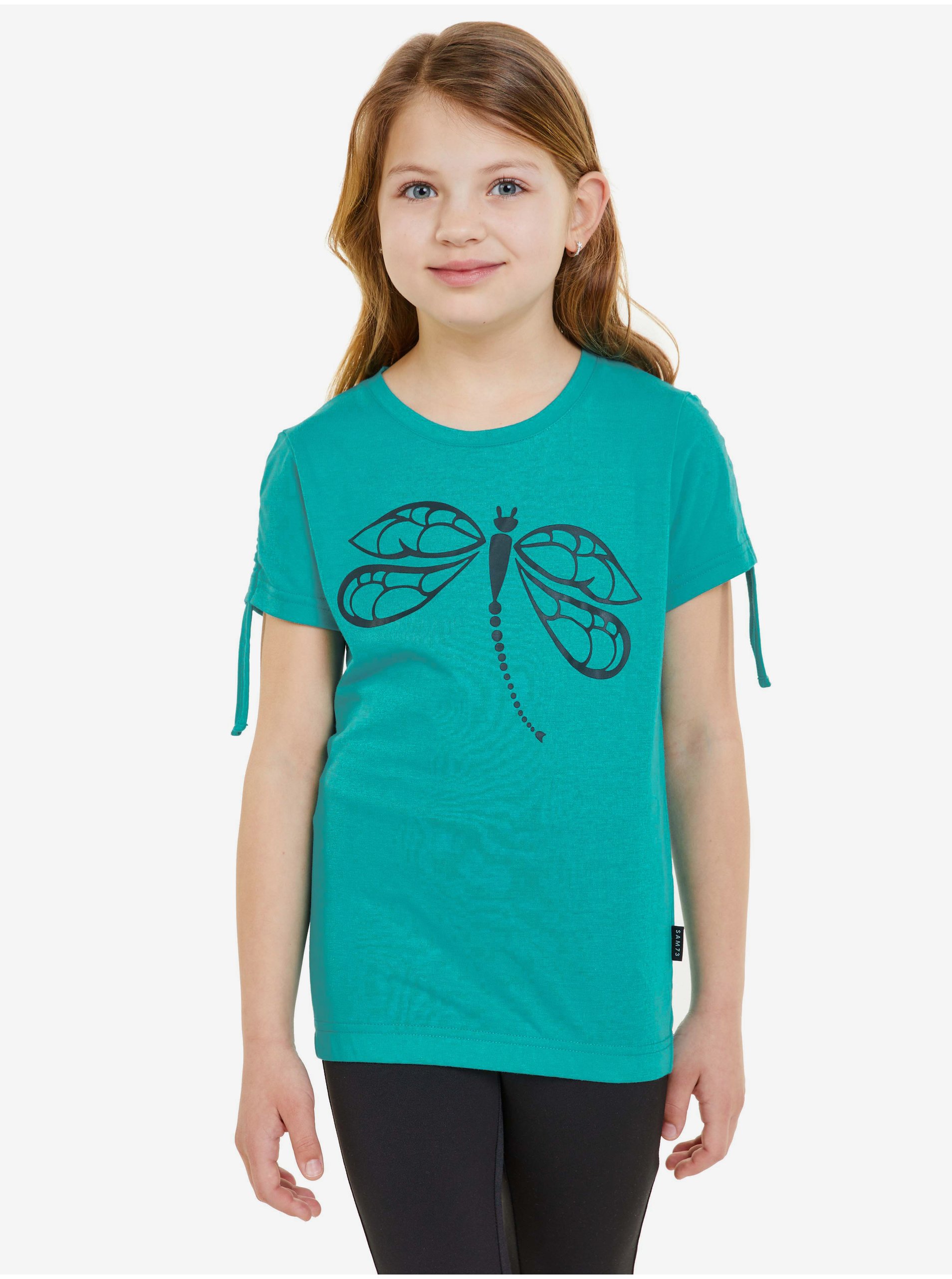 Levně Petrolejové dívčí tričko SAM 73 Raelyn