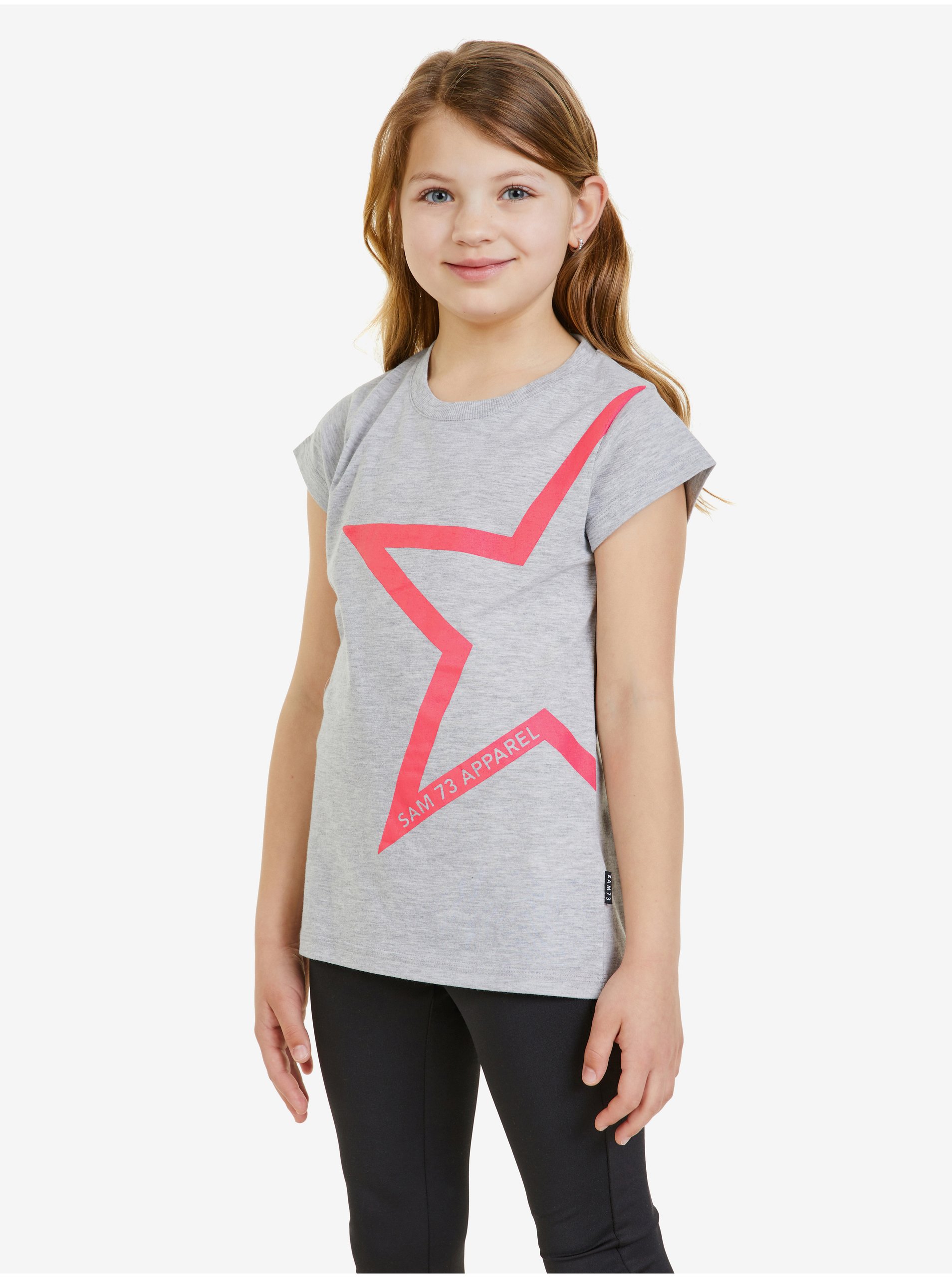 Lacno Svetlošedé dievčenské tričko SAM 73 Katherine