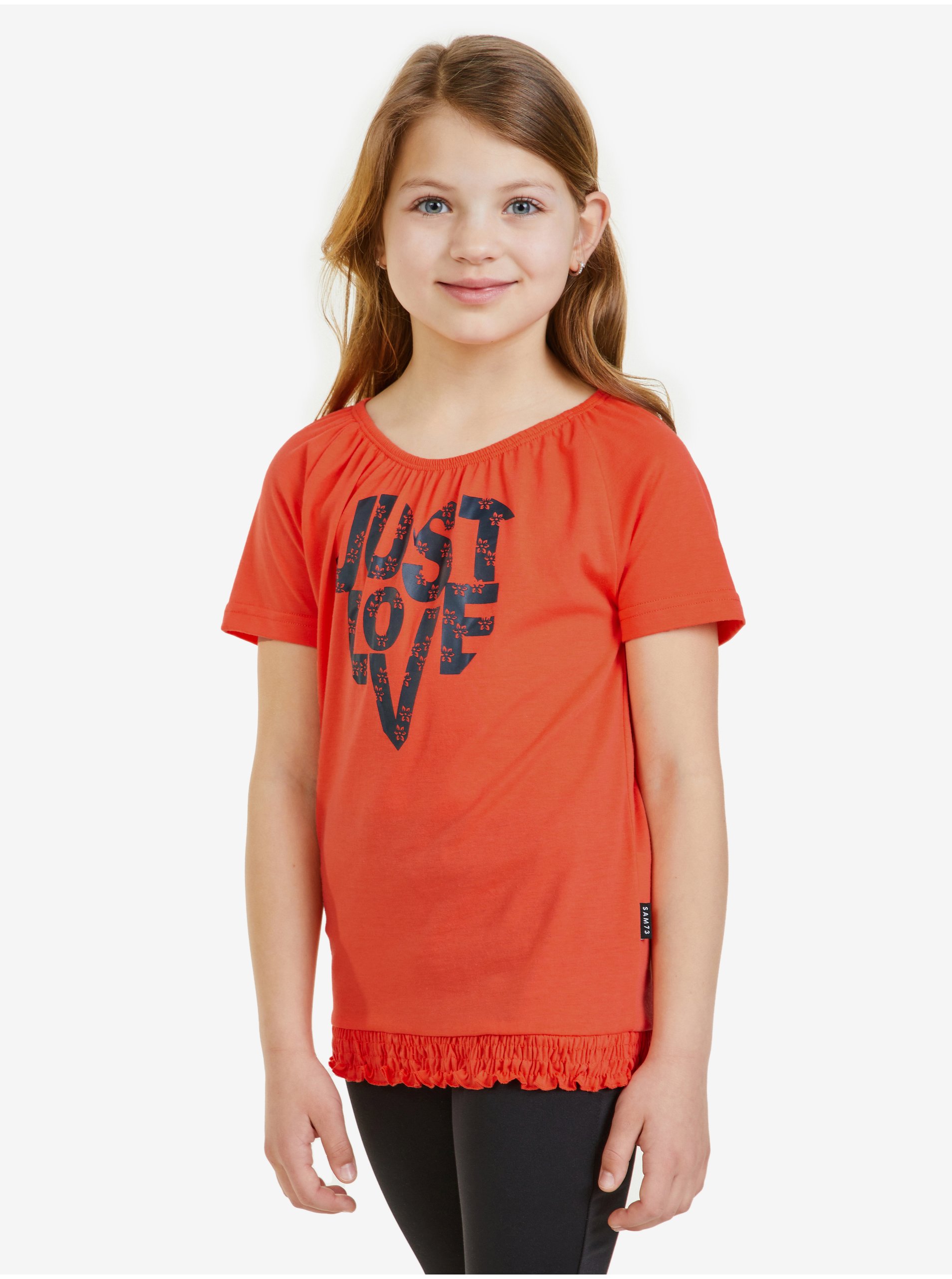 E-shop Koralové dievčenské tričko SAM 73 Jaylene