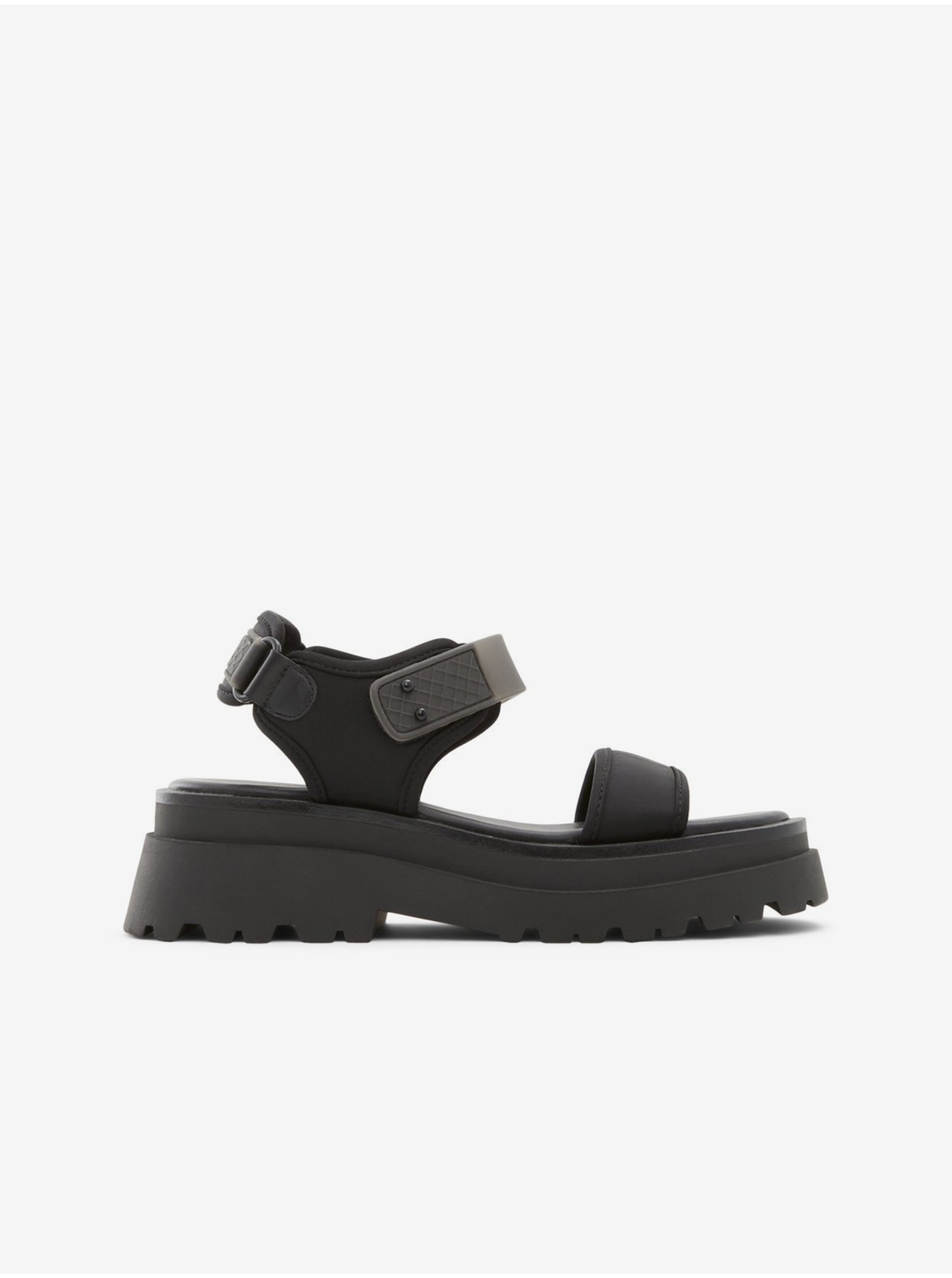 Lacno Čierne dámske sandále na platforme ALDO Cendrix