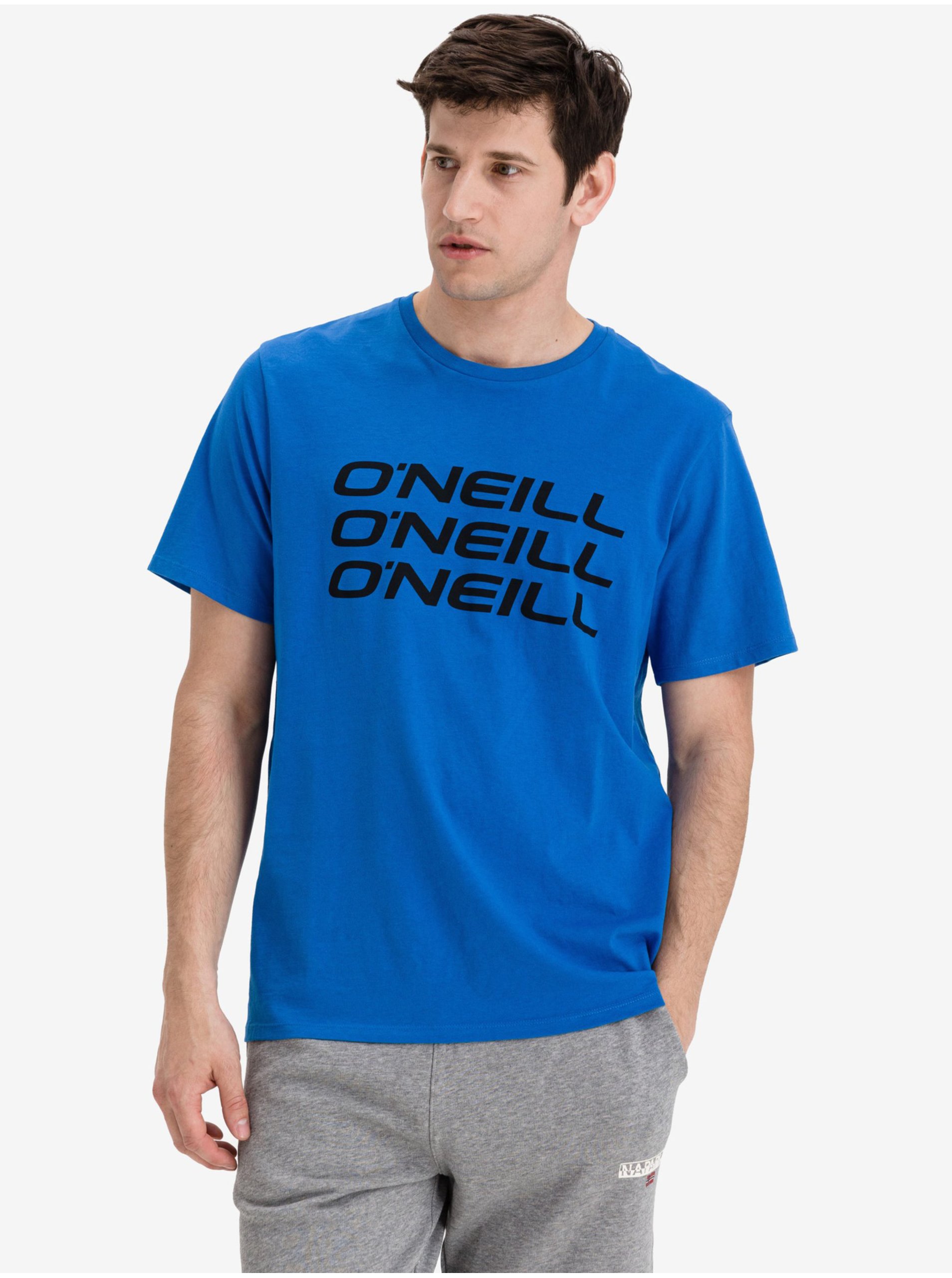 Levně Modré pánské tričko O'Neill Triple Stack