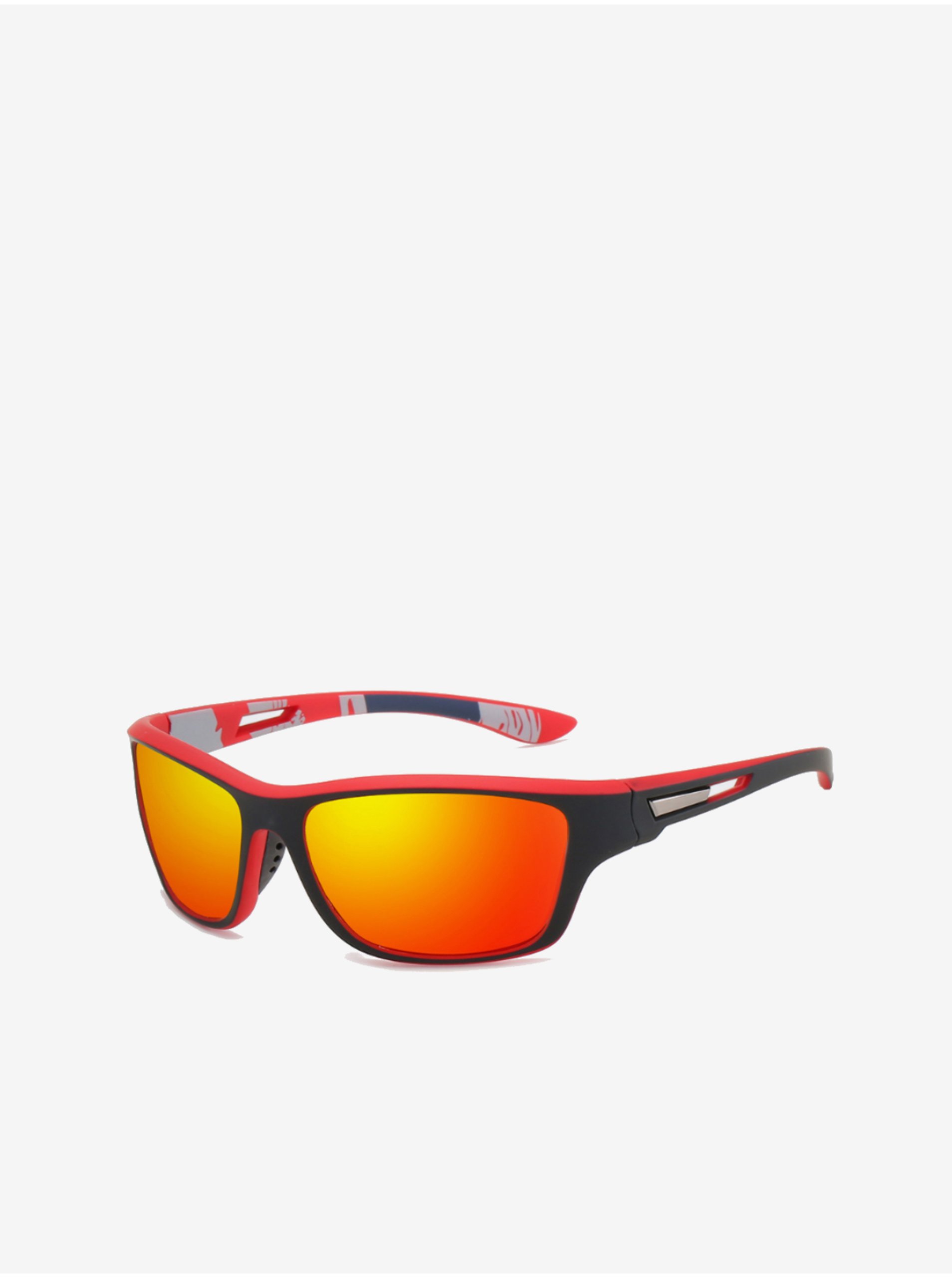 Levně Červeno-černé sportovní polarizační sluneční brýle VeyRey Gustav