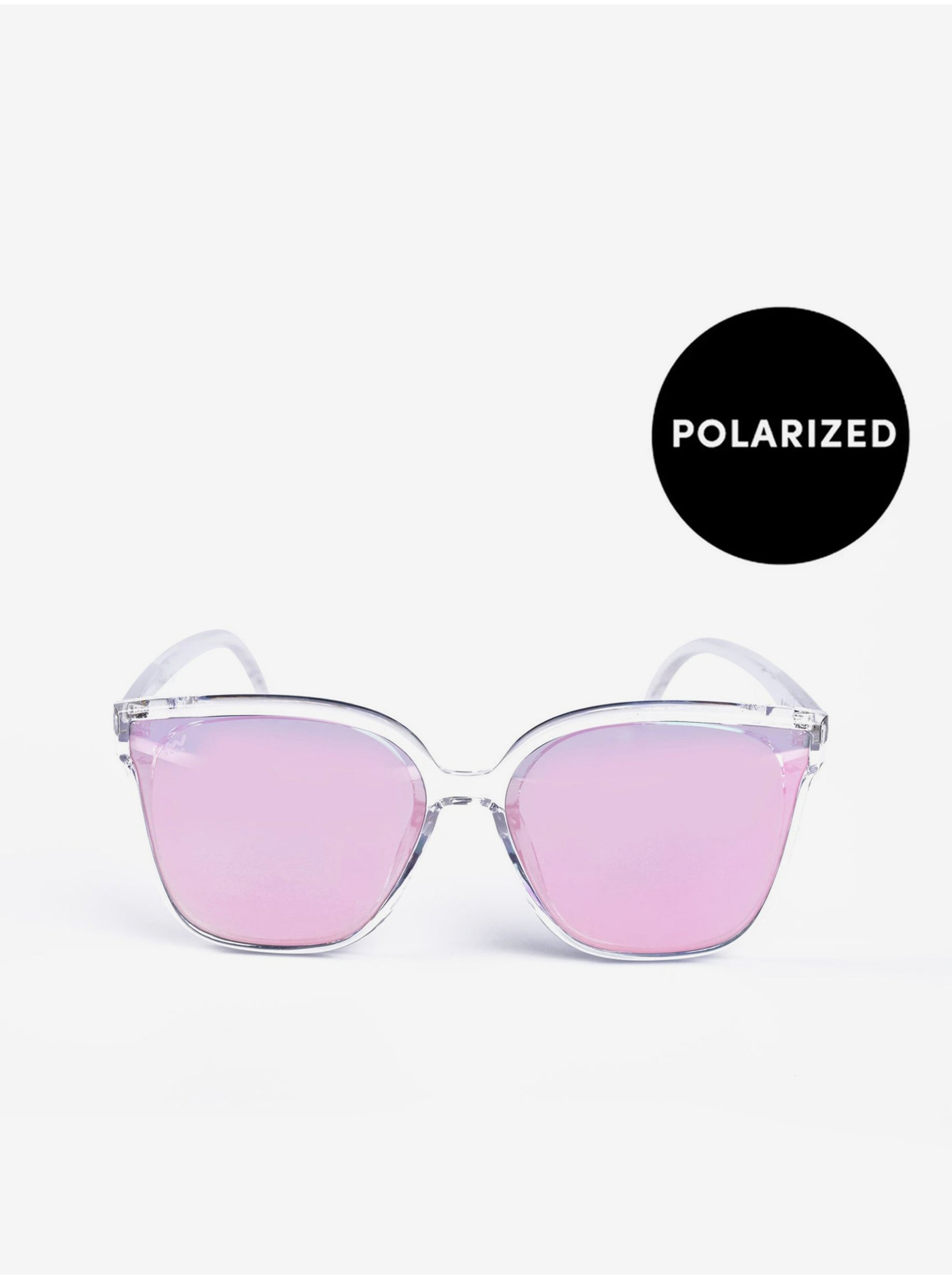 Levně Čiré dámské polarizační sluneční brýle s růžovými sklíčky VUCH Seila