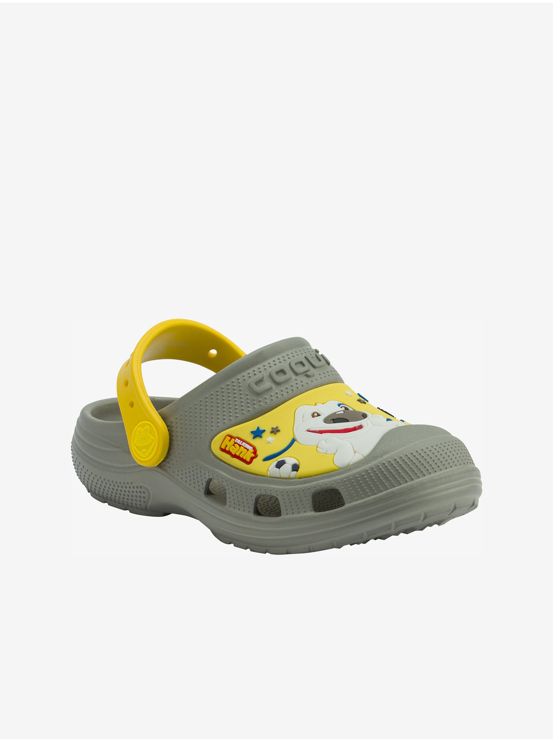 E-shop Žluto-šedé dětské pantofle Coqui Maxi Talking Tom And Friends