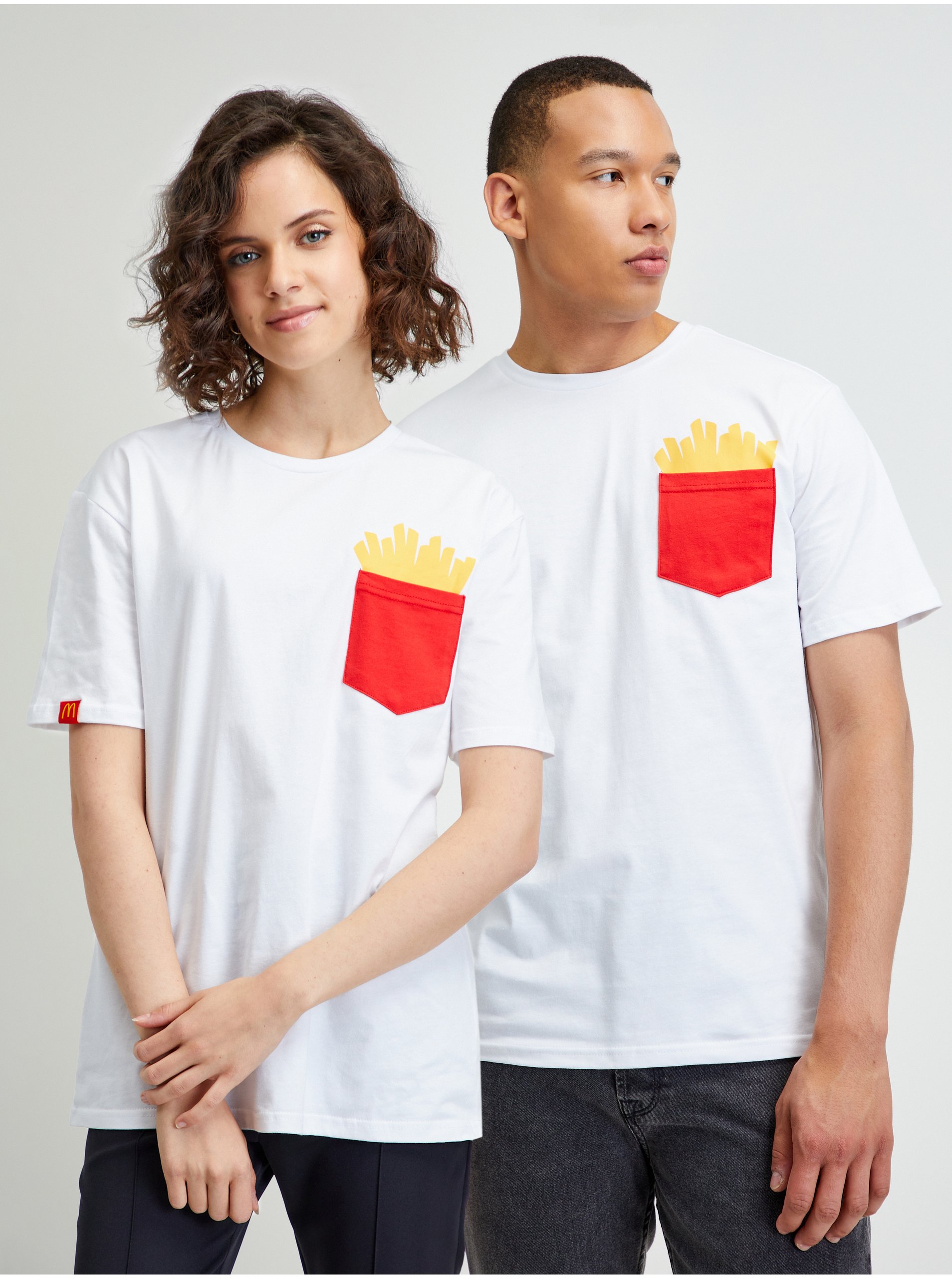 Lacno Biele unisex tričko McDonald's Fries