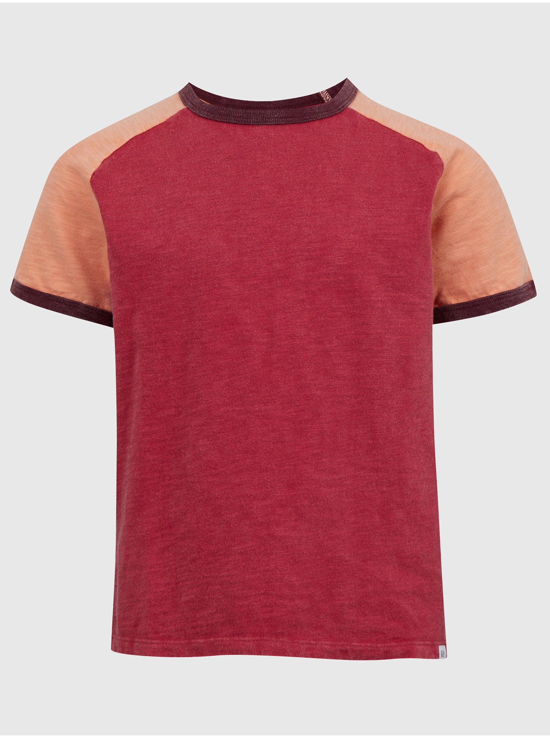 Levně Oranžovo-červené klučičí tričko s krátkým rukávem GAP