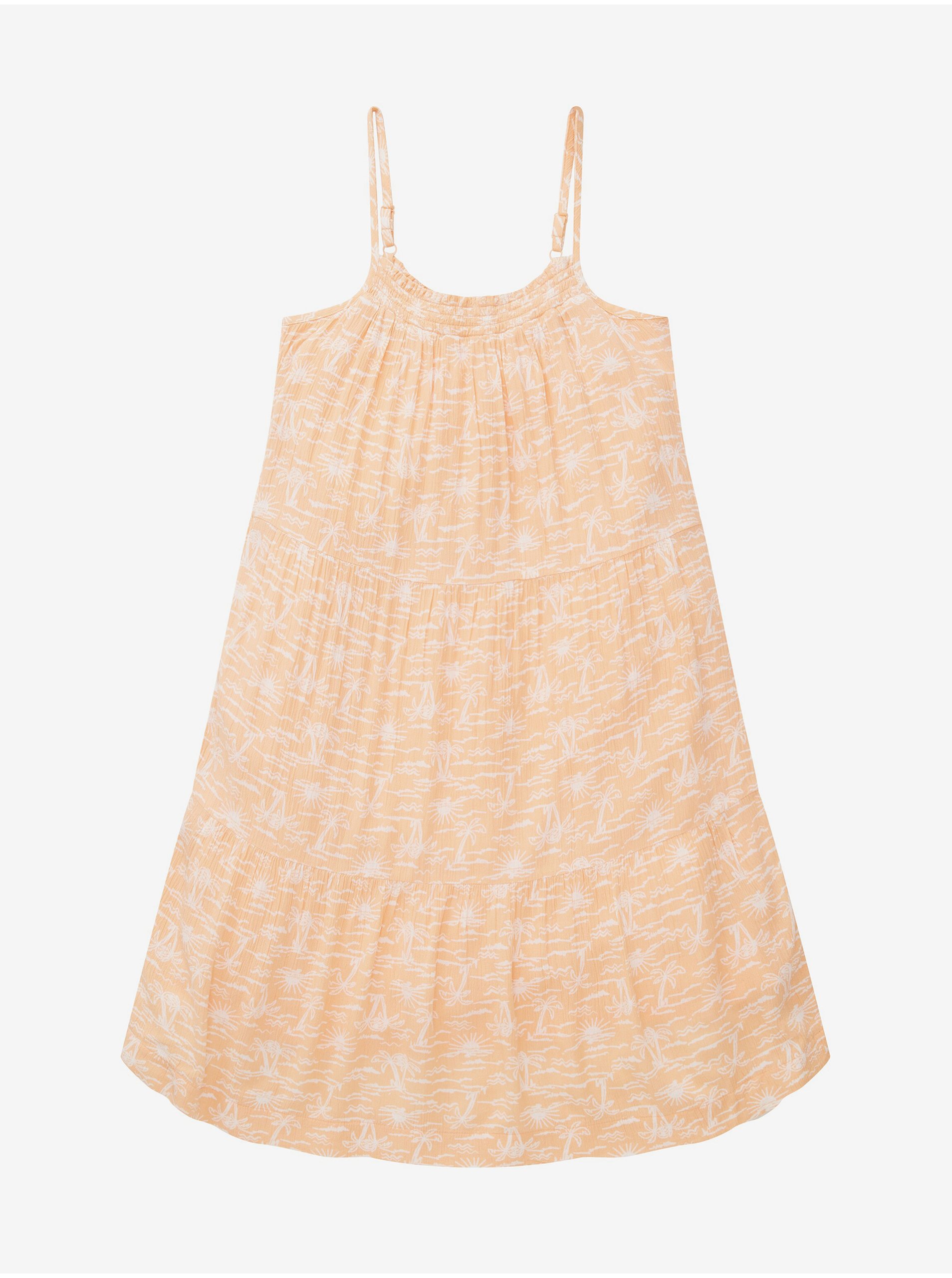 E-shop Oranžové holčičí vzorované šaty na ramínka Tom Tailor