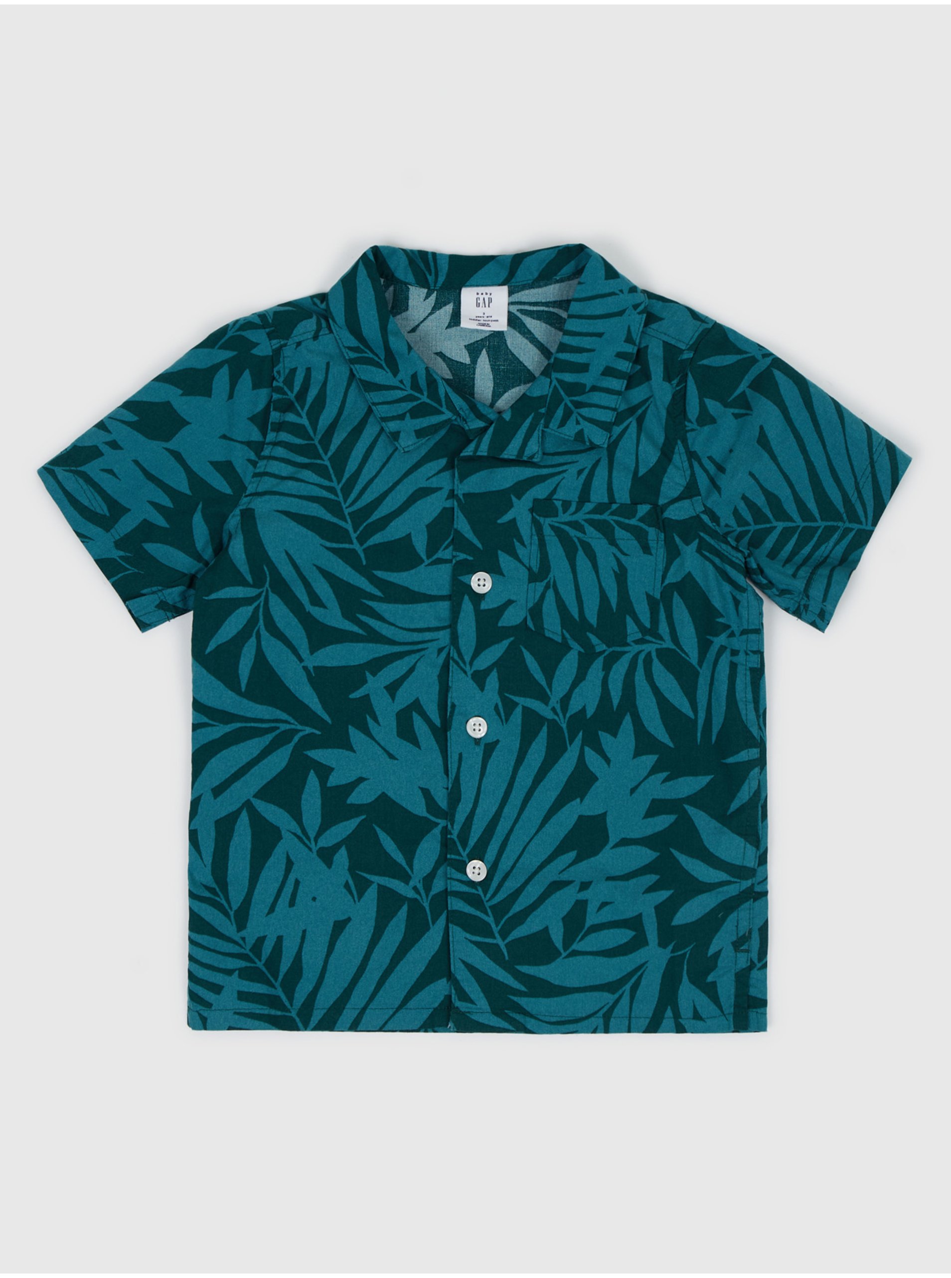 E-shop Tmavě modrá bavlněná klučičí košile GAP