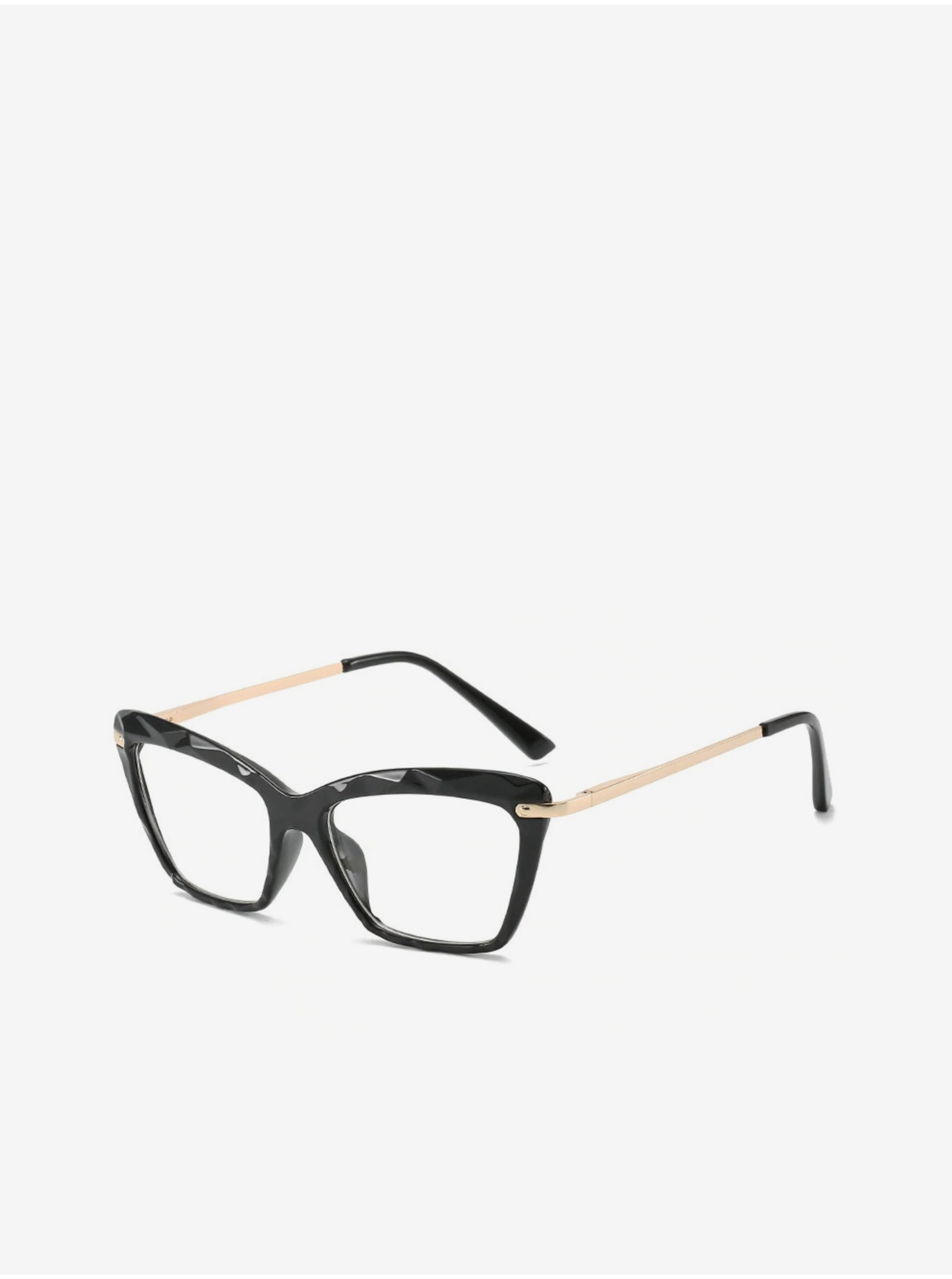 Levně Černé dámské brýle s čirými skly VeyRey Verity
