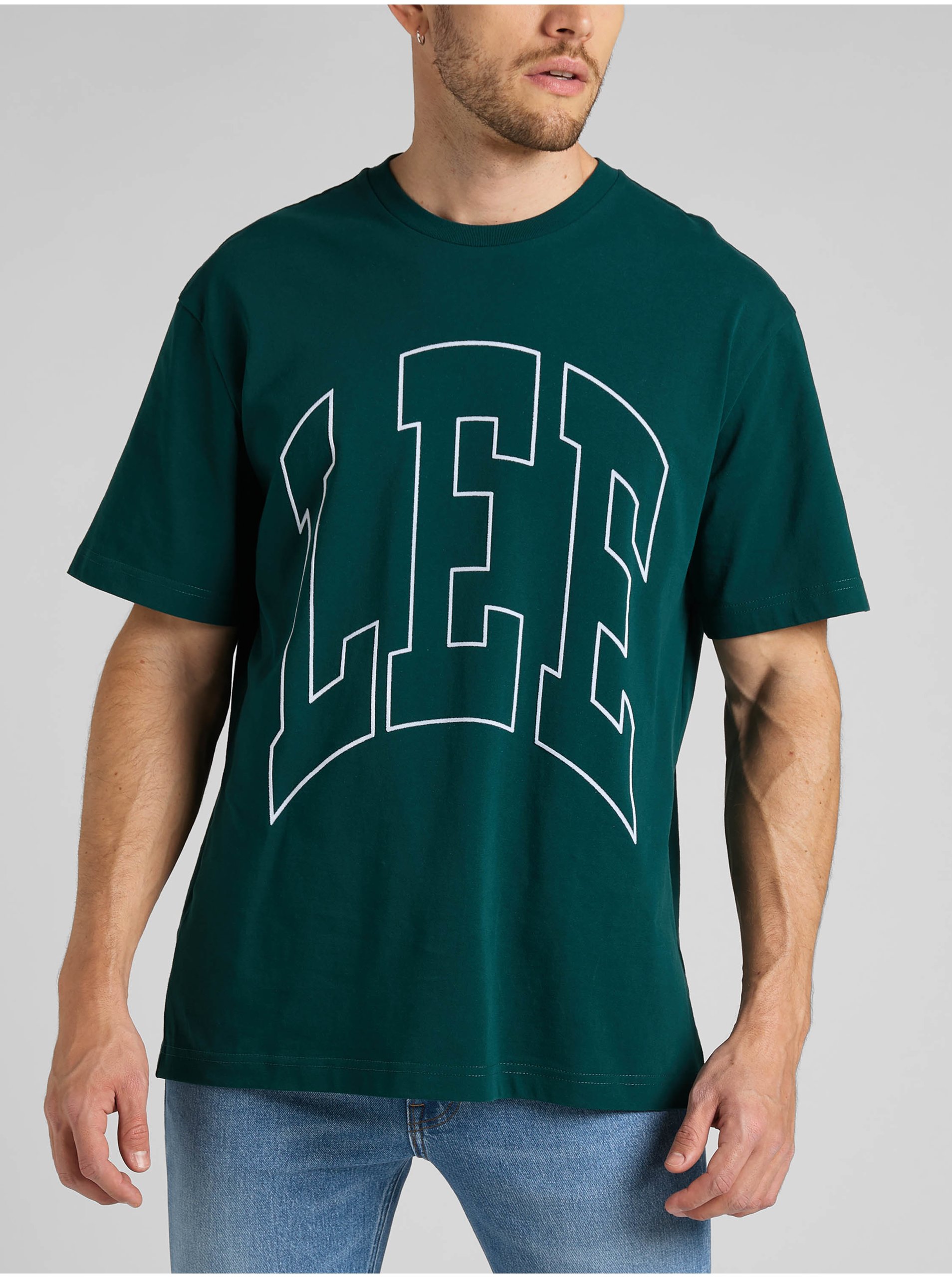 E-shop Zelené pánske tričko Lee