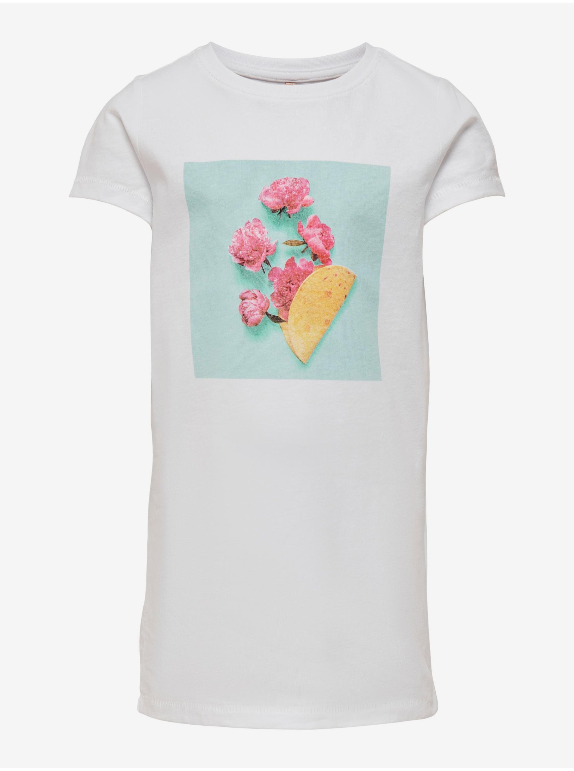 E-shop Bílé holčičí tričko ONLY Hazel