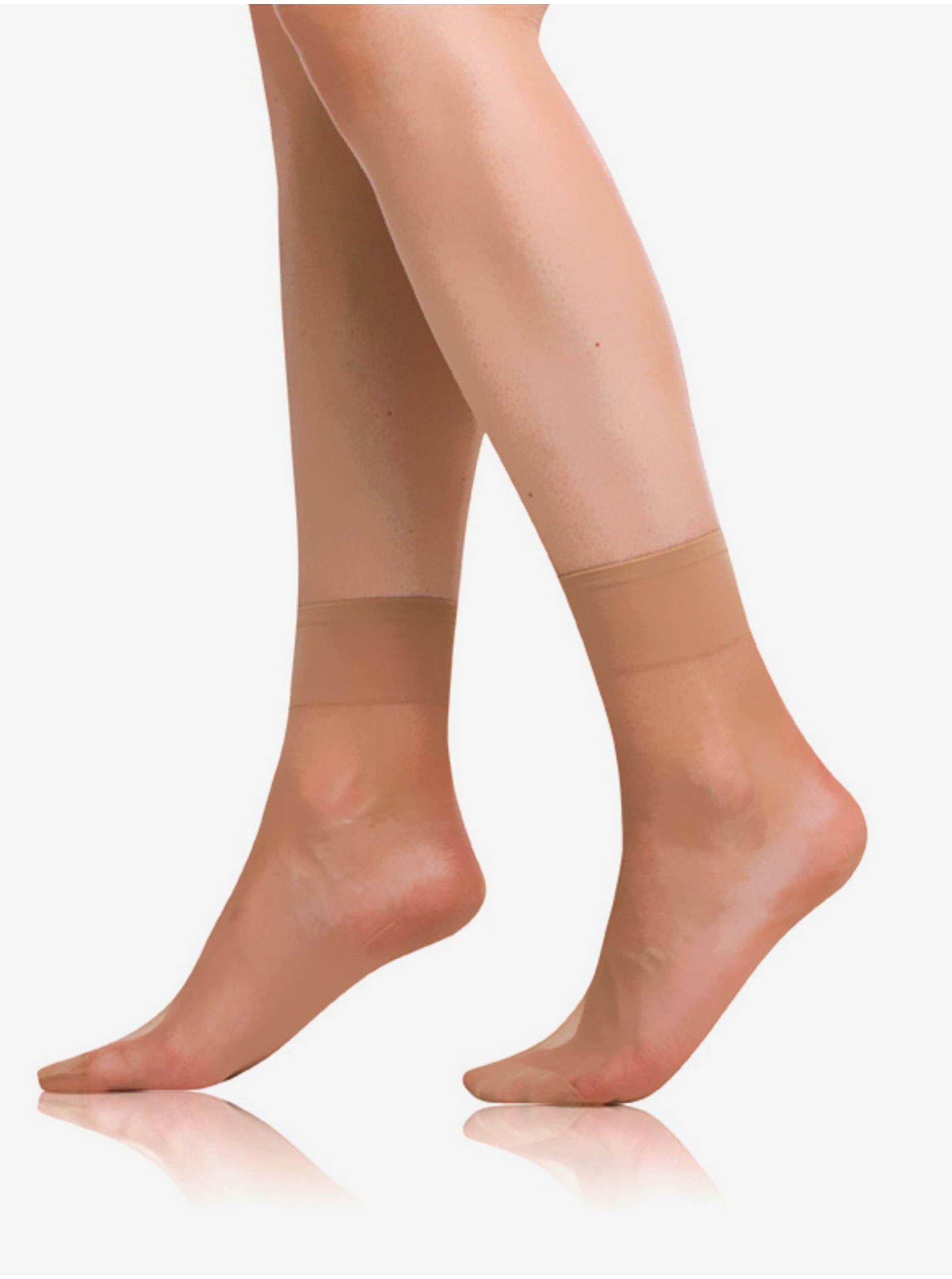 Levně Sada dvou párů silonkových matných ponožek v tělové barvě Bellinda DIE PASST SOCKS