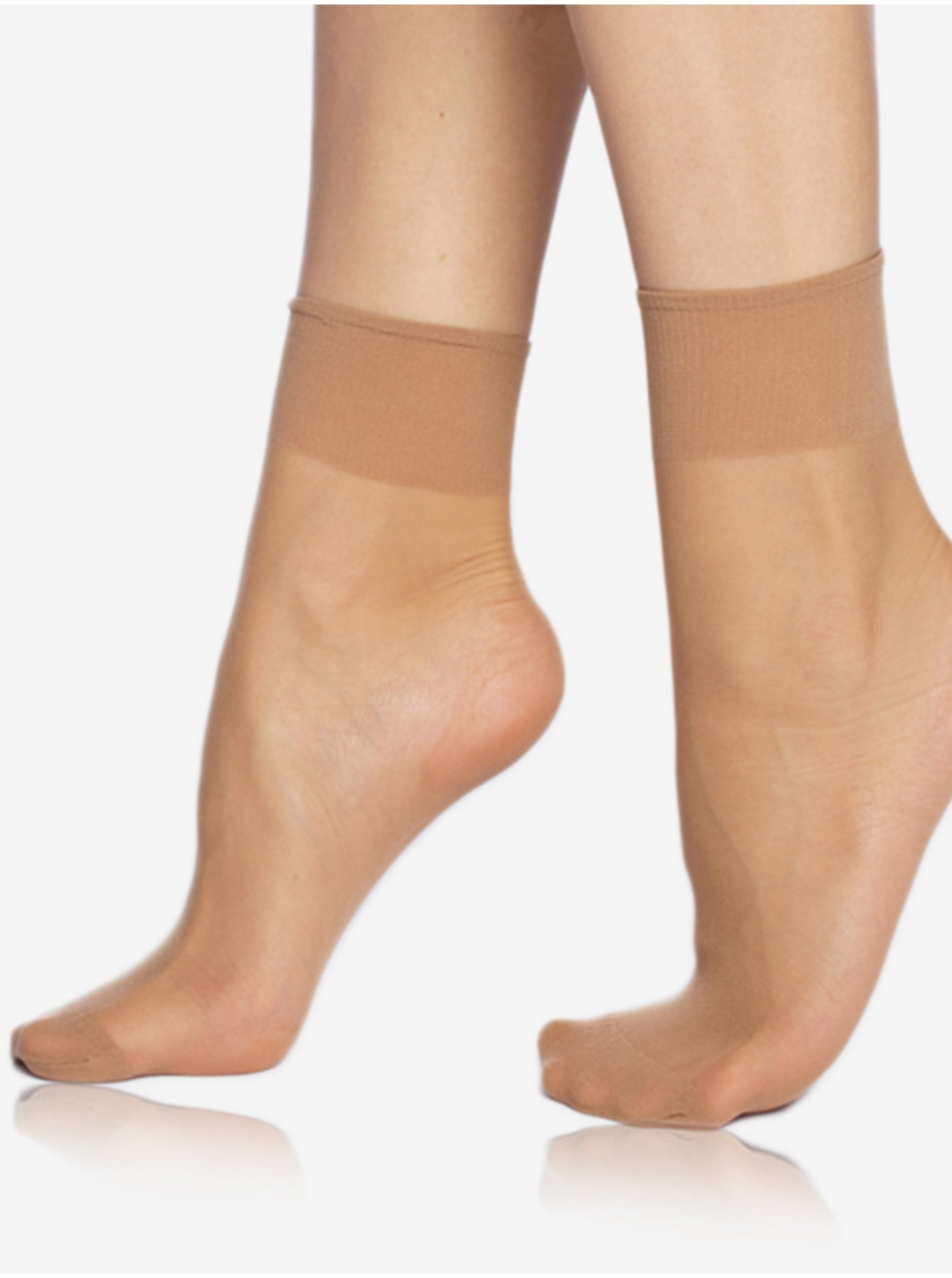 Levně Sada dvou párů silonkových matných ponožek v tělové barvě Bellinda DIE PASST SOCKS