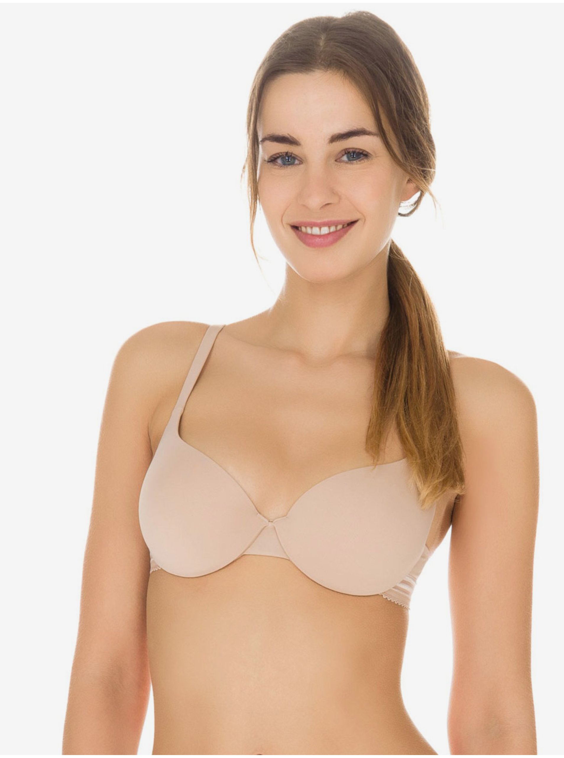 Lacno Telová dámska vystužená podprsenka Playtex Invisifree Padded Bra