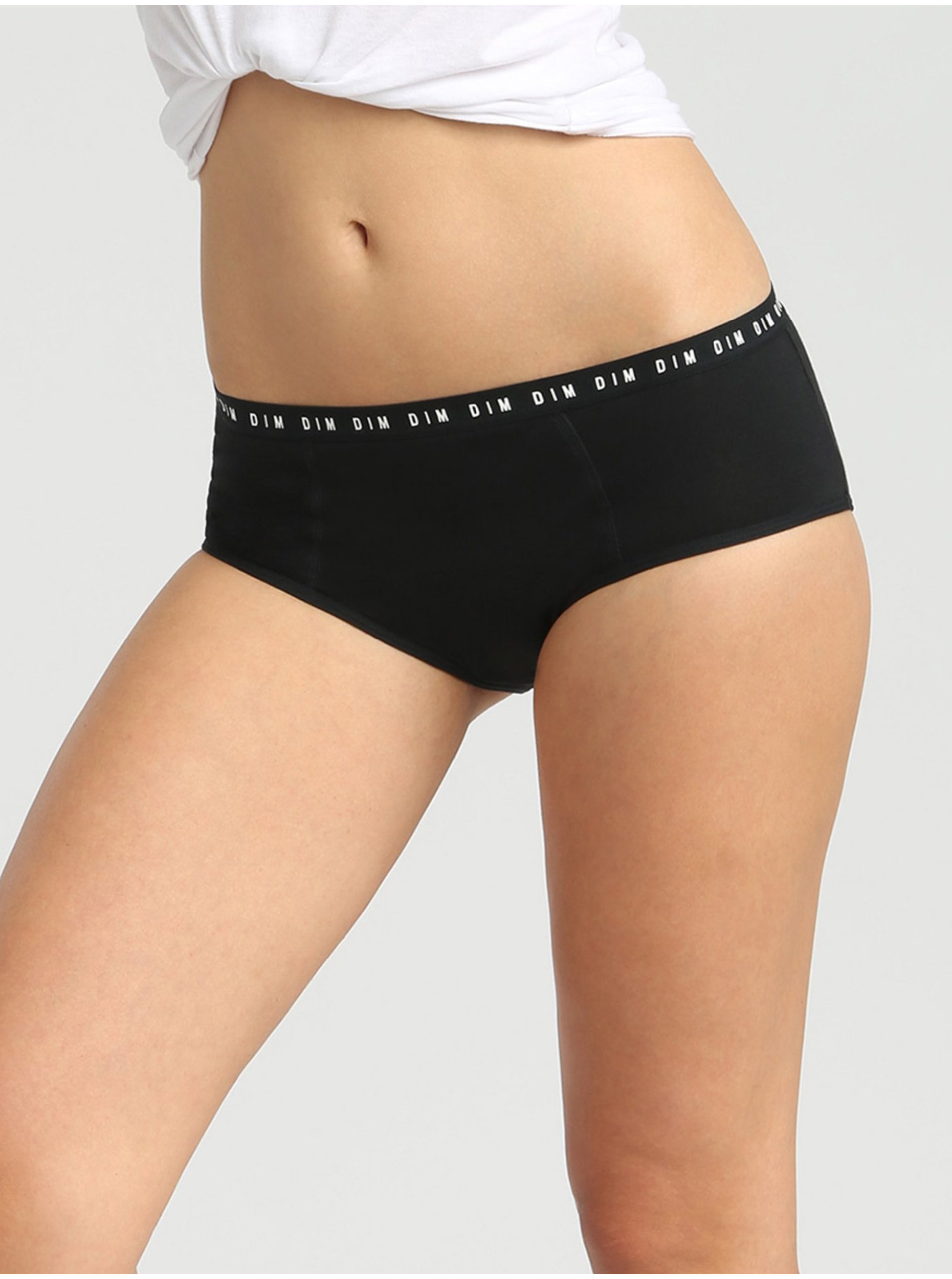 E-shop Černé dámské noční menstruační kalhotky Dim MENSTRUAL NIGHT BOXER
