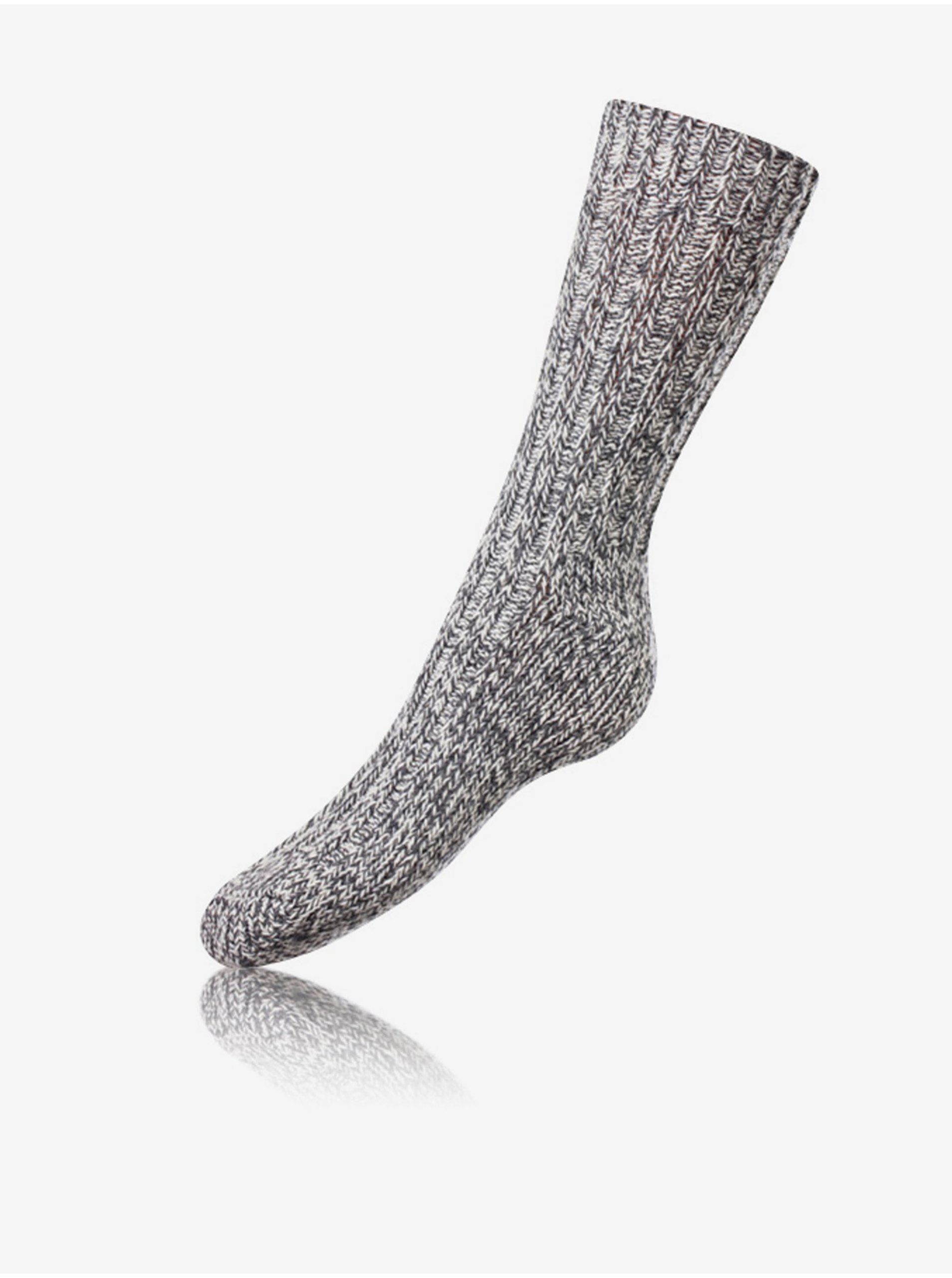 Levně Šedé unisex zimní ponožky Bellinda NORWEGIAN STYLE SOCKS