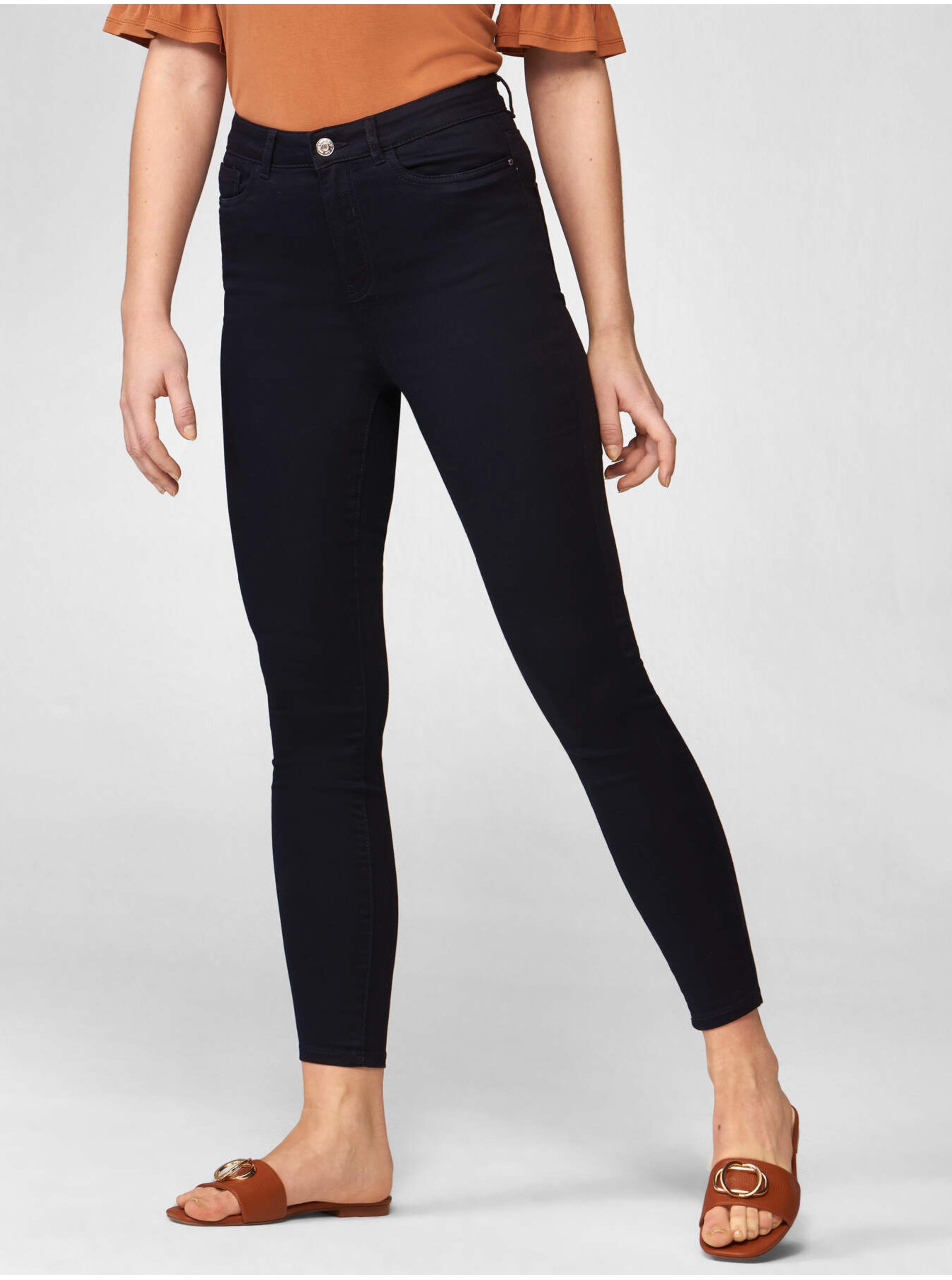 Lacno Tmavomodré skinny fit nohavice ORSAY