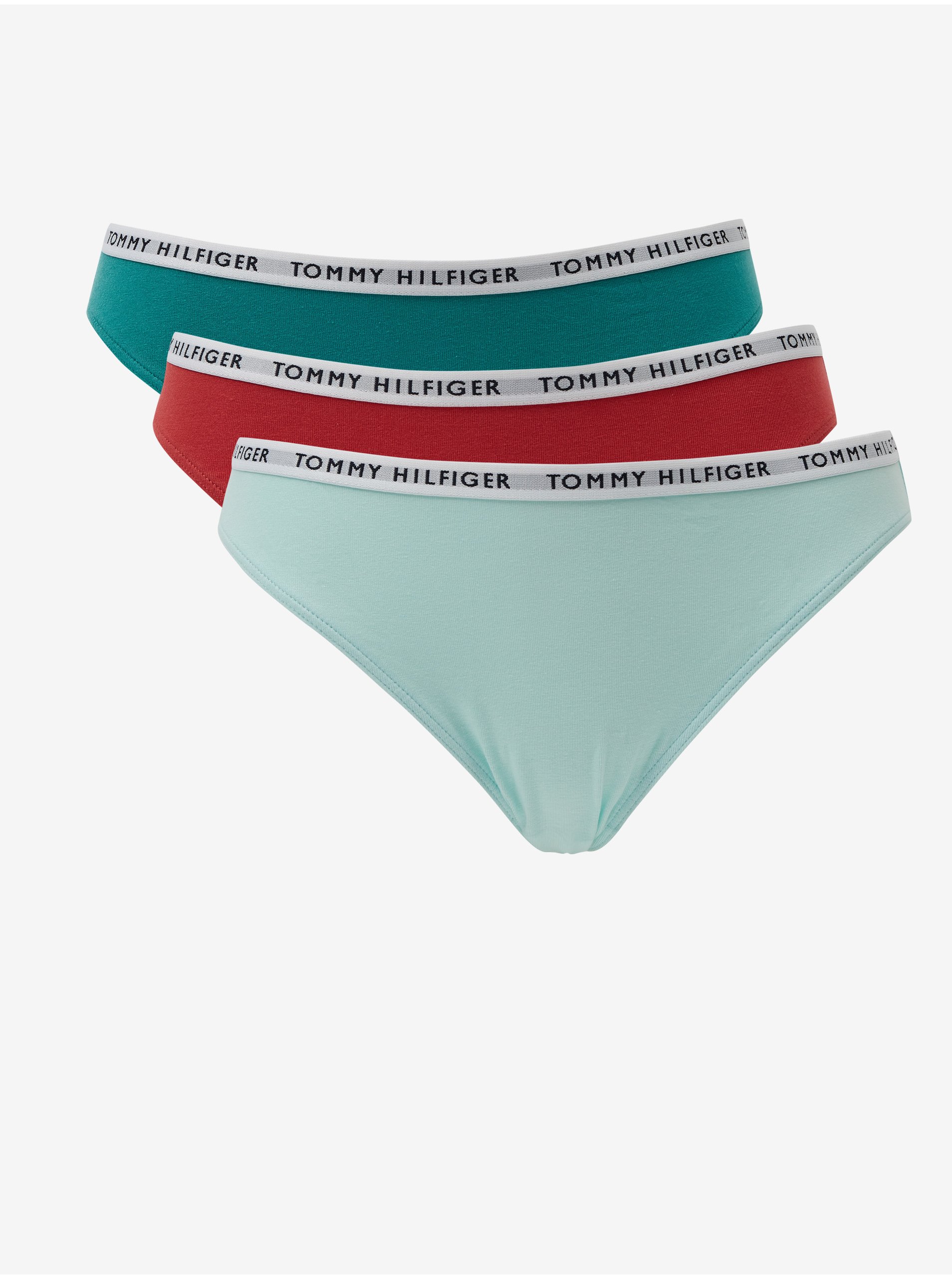 E-shop Sada tří kalhotek ve světle modré, červené a zelené barvě Tommy Hilfiger Underwear