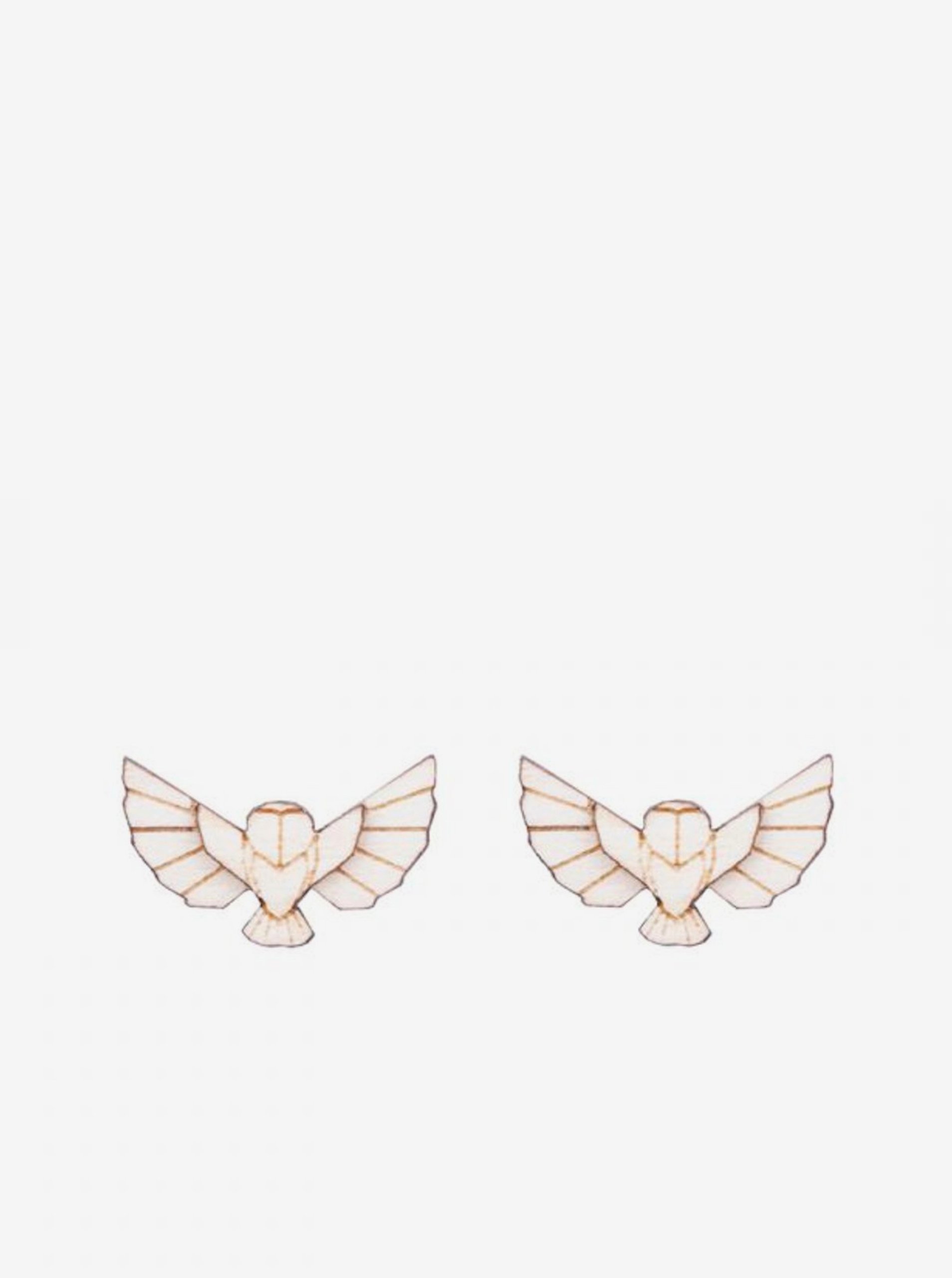 Lacno Drevené náušnice BeWooden Snowy Owl Earrings
