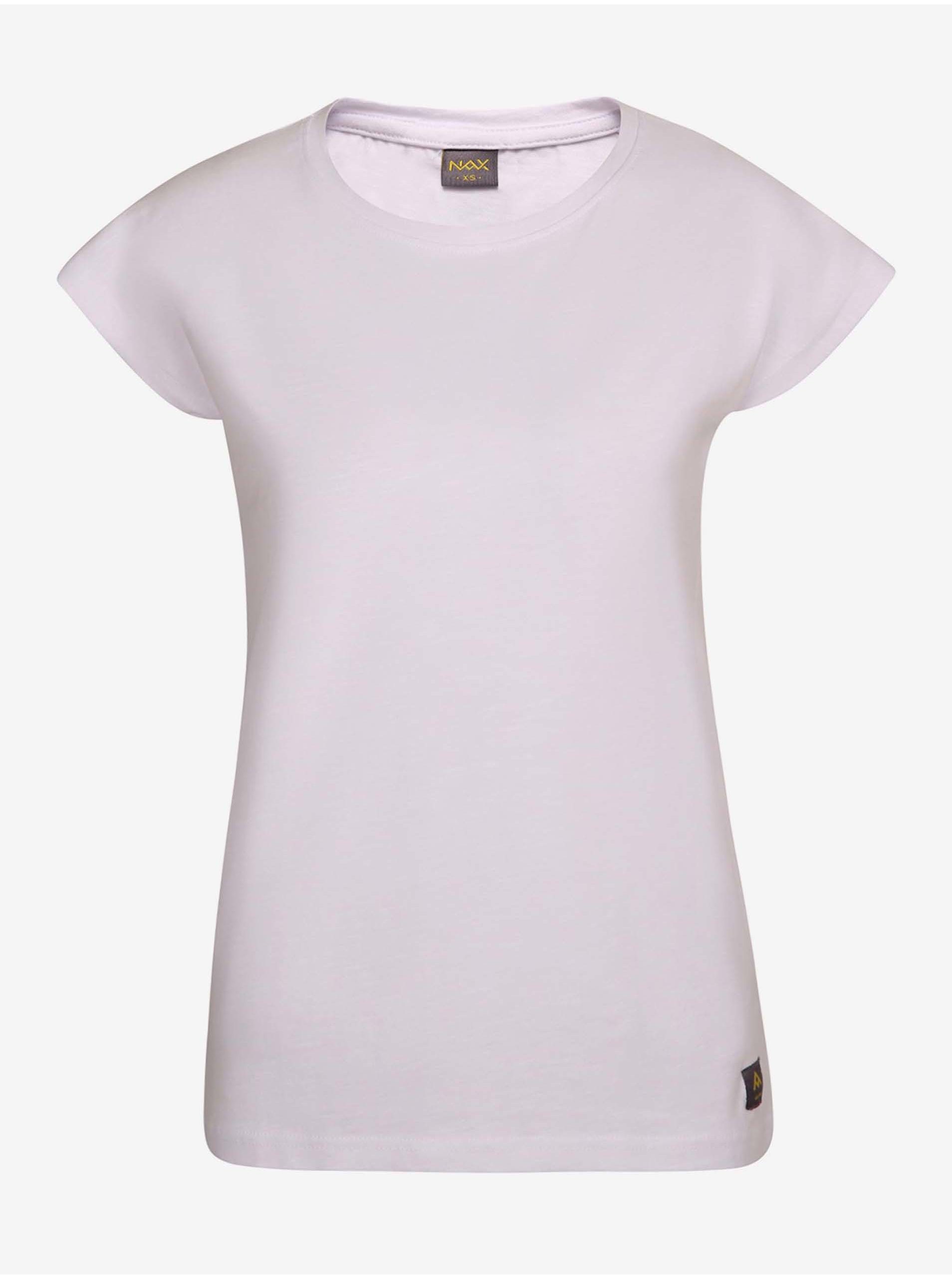 Levně Bílé dámské tričko NAX DUFONA