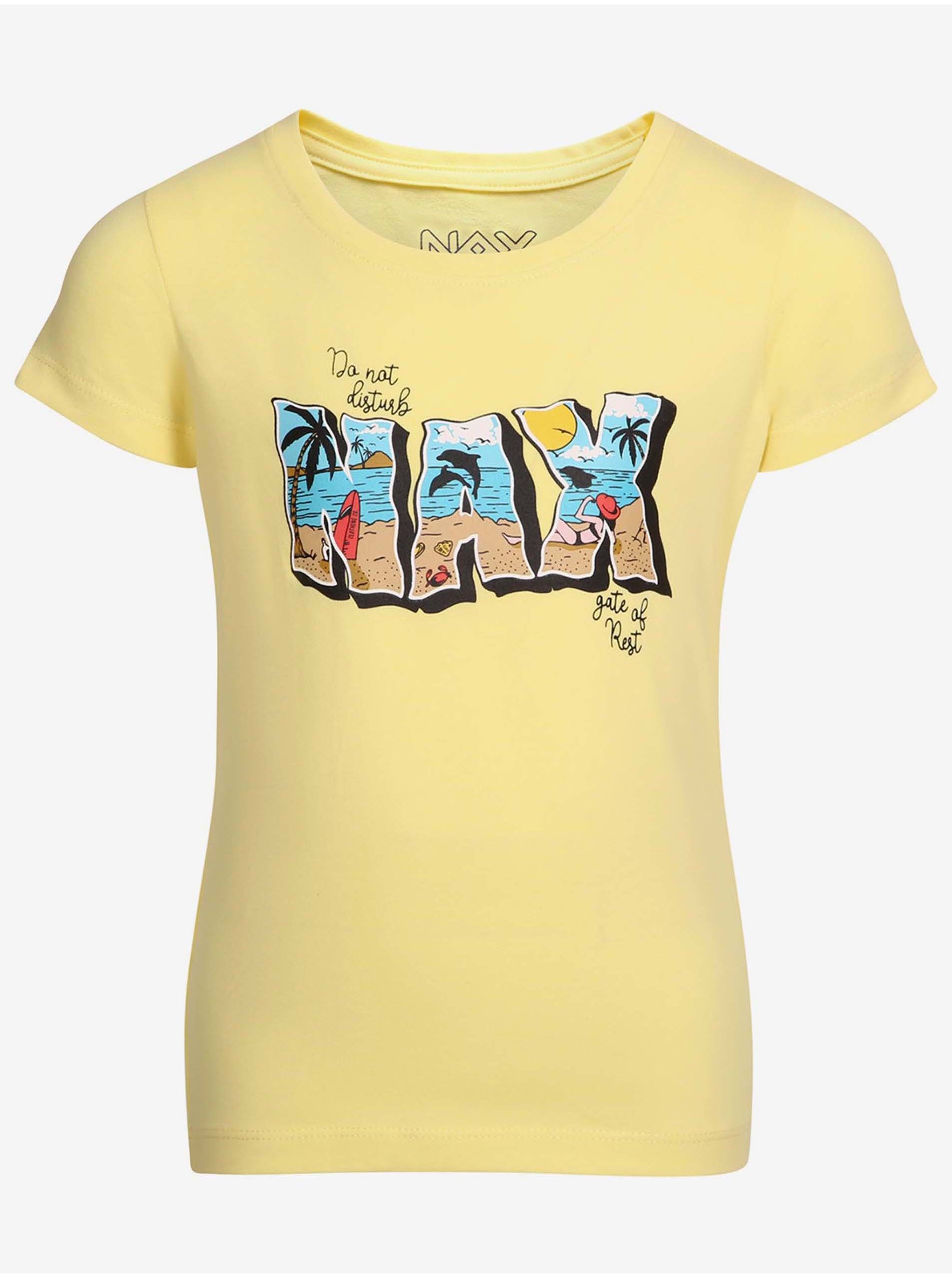 E-shop Žluté dětské tričko NAX LENDO