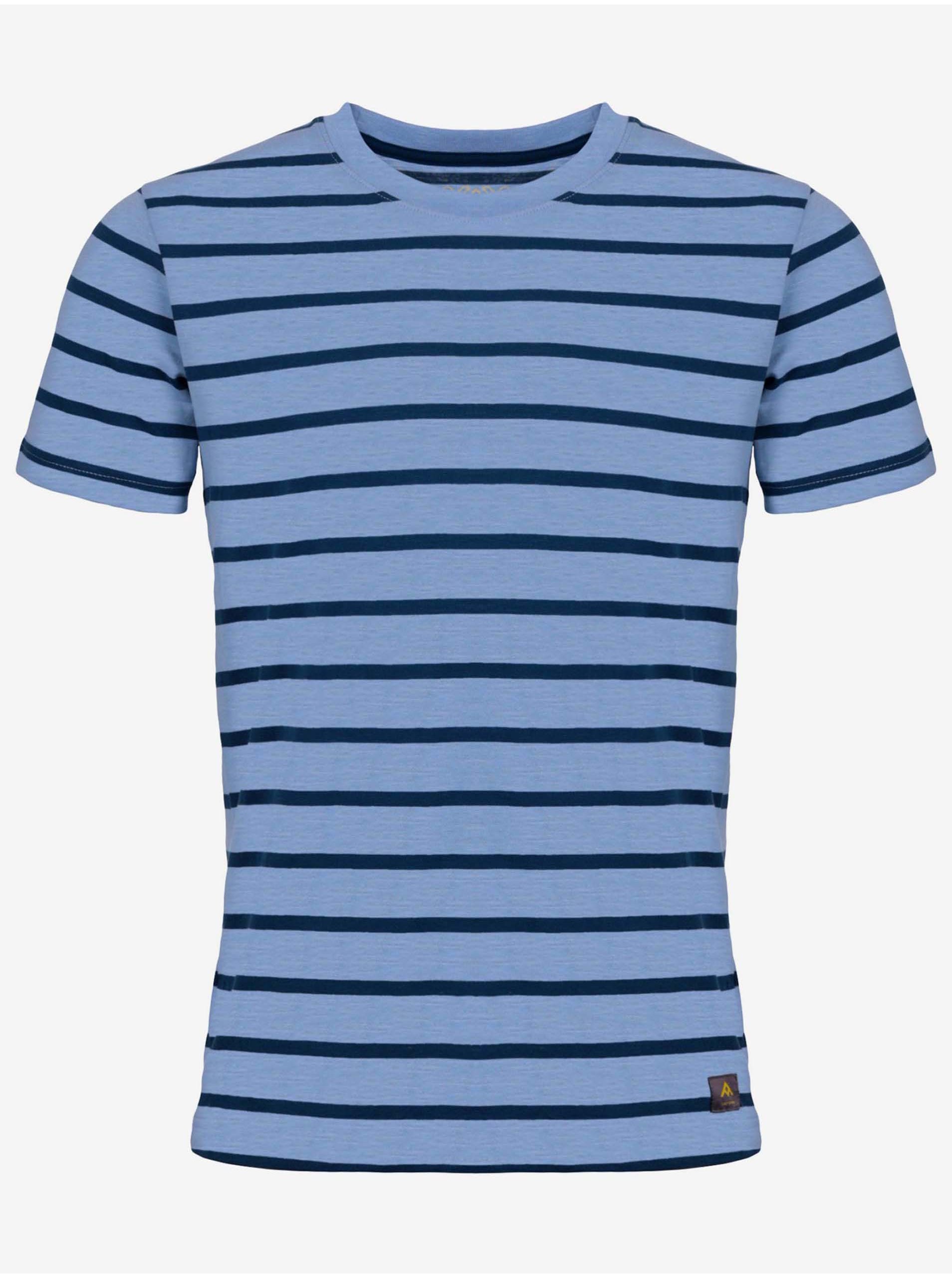 E-shop Modré pánské pruhované tričko NAX MOITER