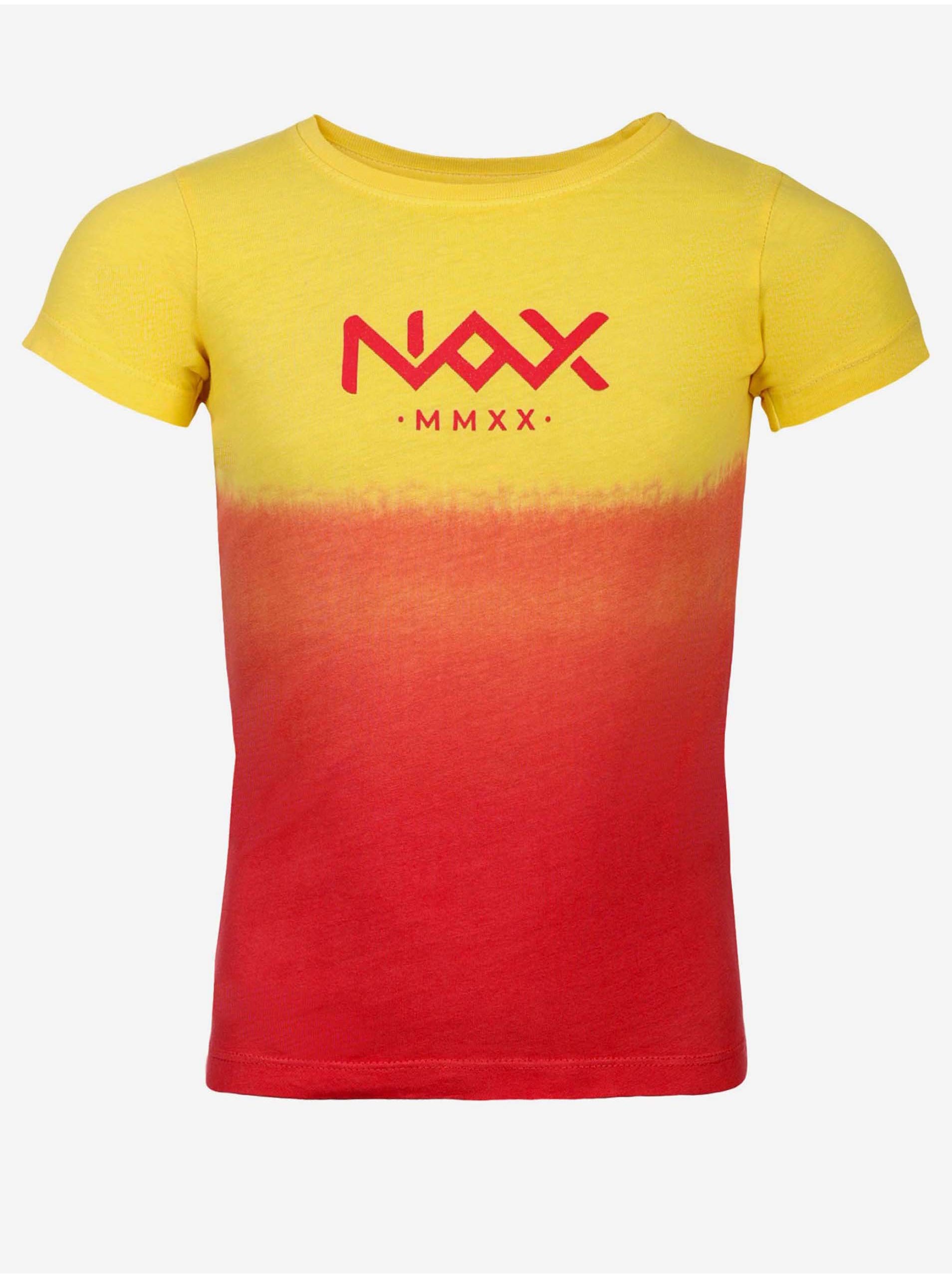 Lacno Žlto-červené detské tričko NAX KOJO