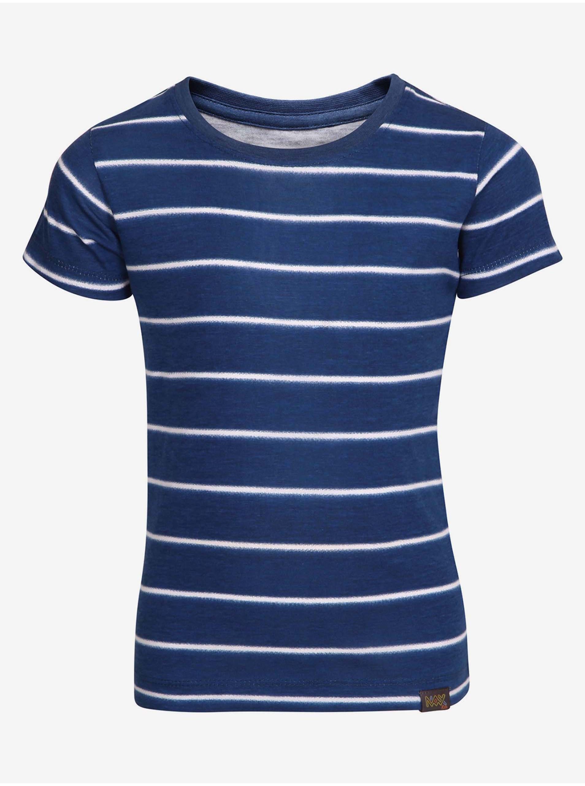 E-shop Modré detské pruhované tričko NAX TIARO