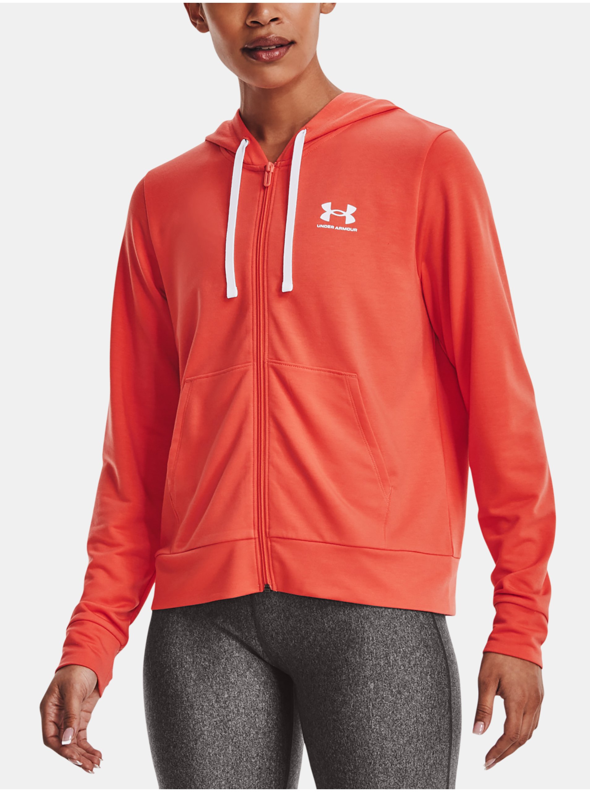 Levně Mikina Under Armour Rival Terry FZ Hoodie-ORG