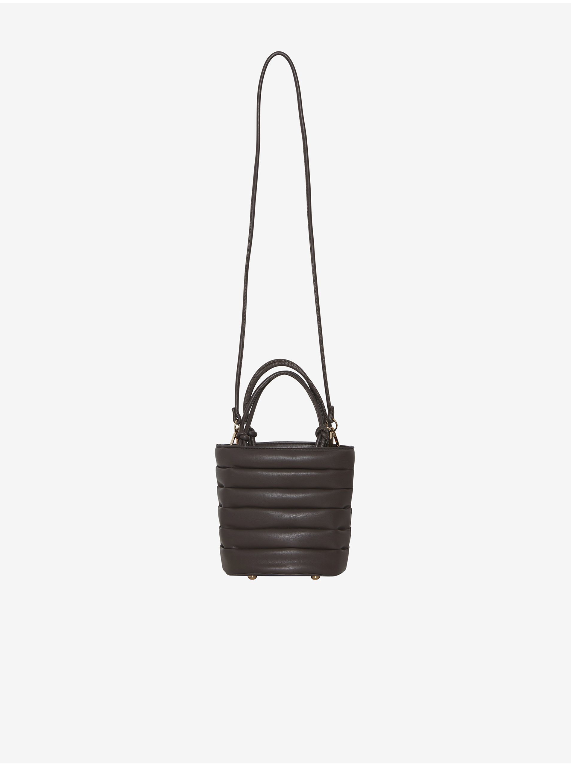 Levně Tmavě hnědá crossbody kabelka ICHI