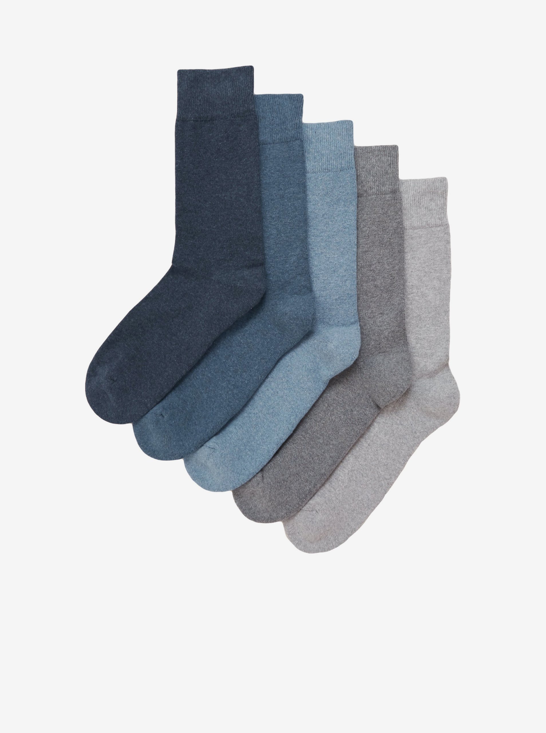 E-shop Sada pěti párů pánských ponožek s technologií Cool & Fresh™ v modré a šedé barvě Marks & Spencer