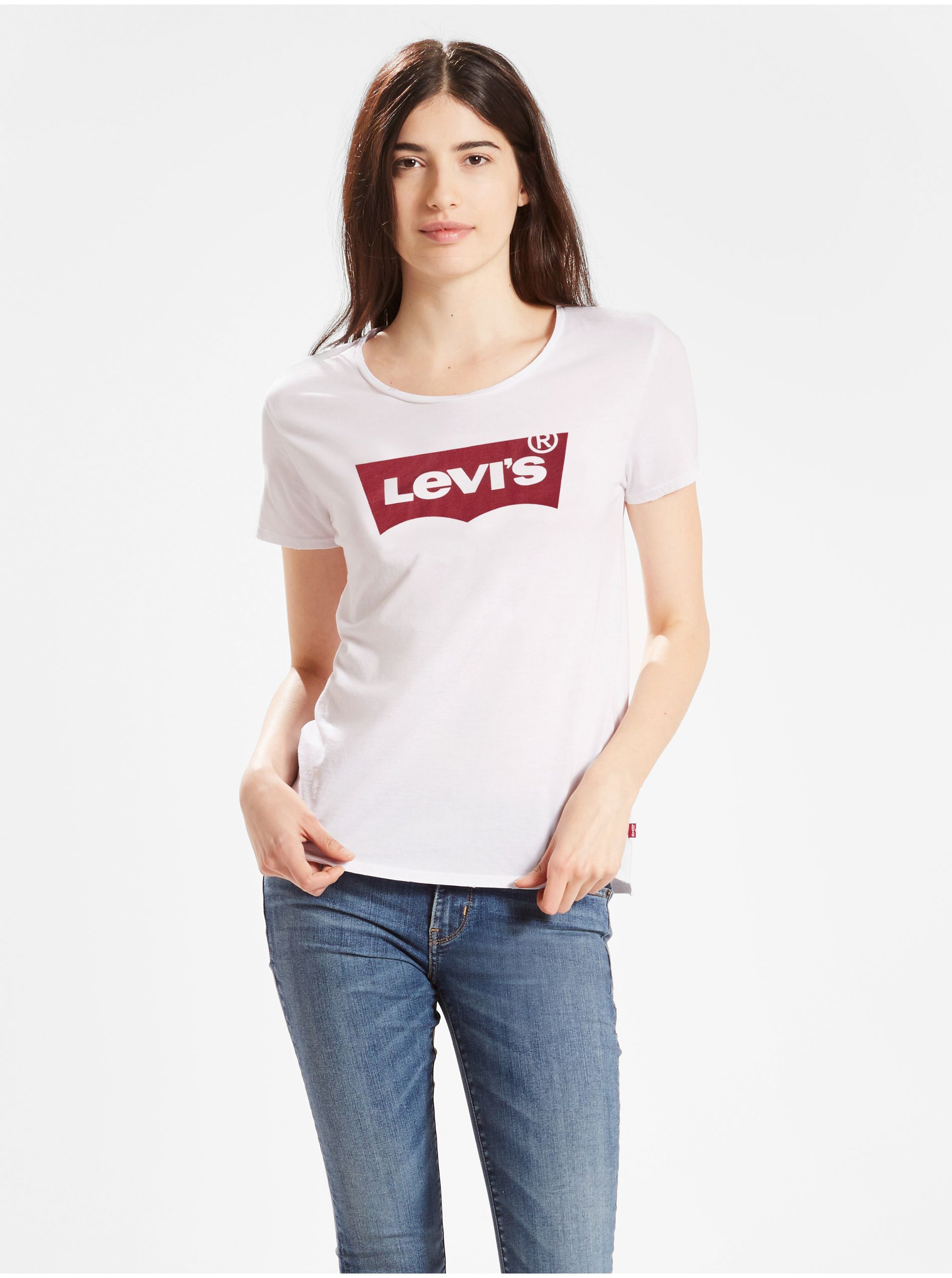 Lacno Biele dámske tričko s potlačou Levi's®