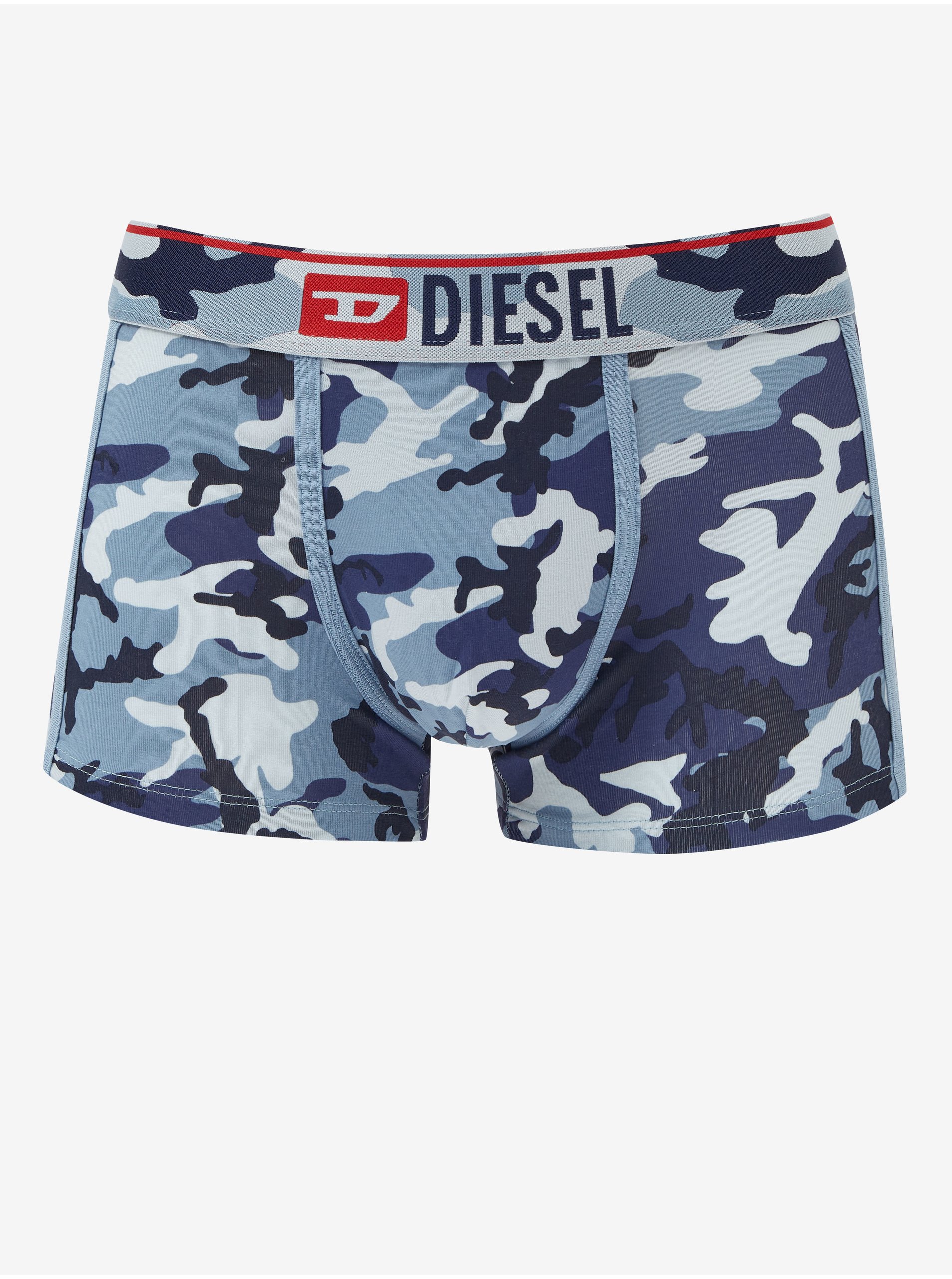E-shop Modré pánske maskáčové boxerky Diesel Damien