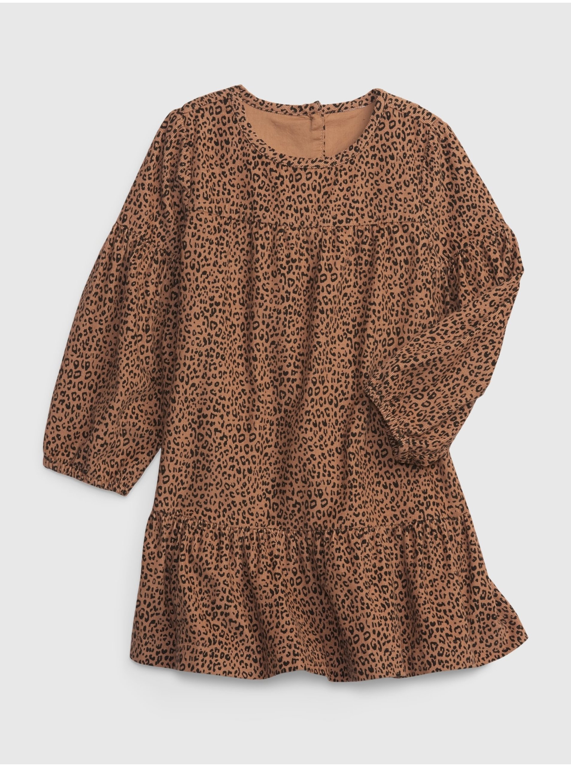 E-shop Hnedé dievčenské šaty so zvieracím vzorom GAP
